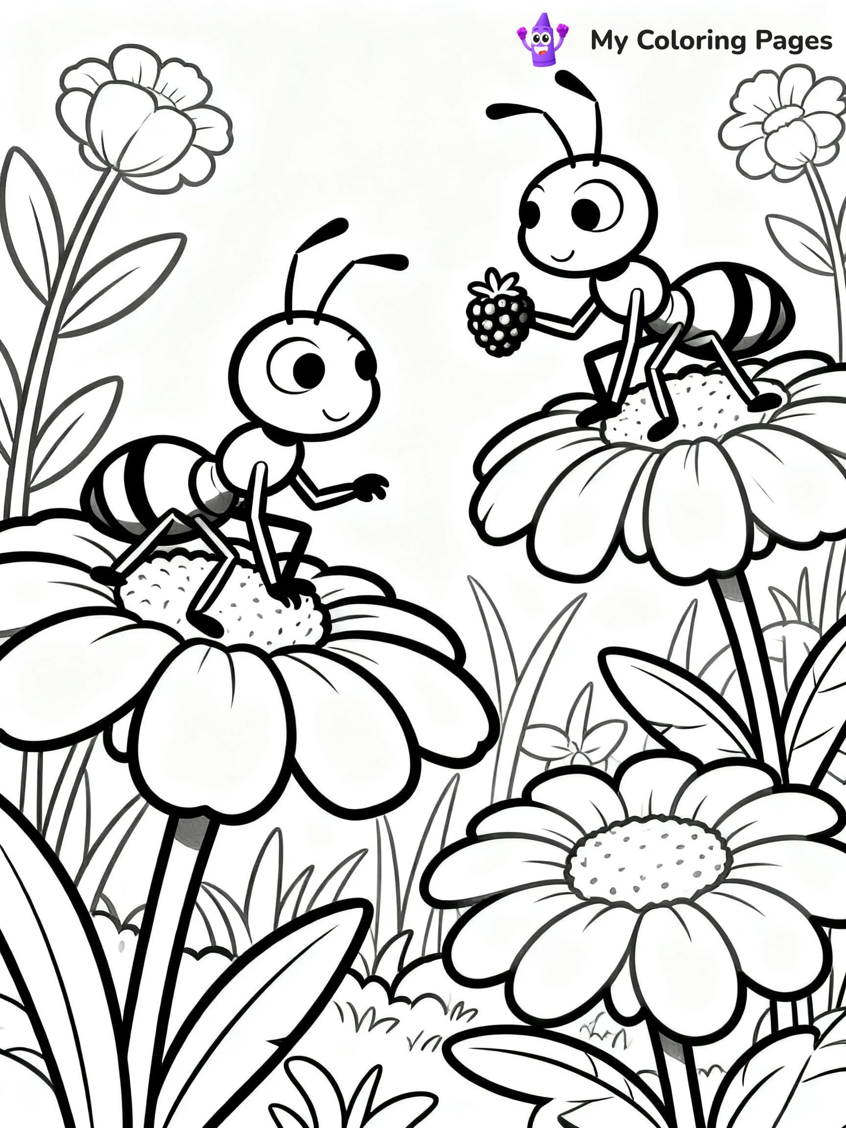 Ants Coloring Pages - 4
