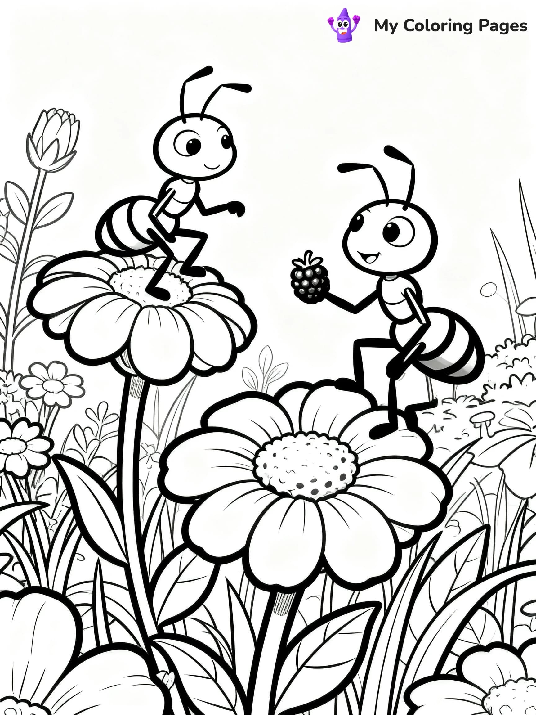 Ants Coloring Pages - 3