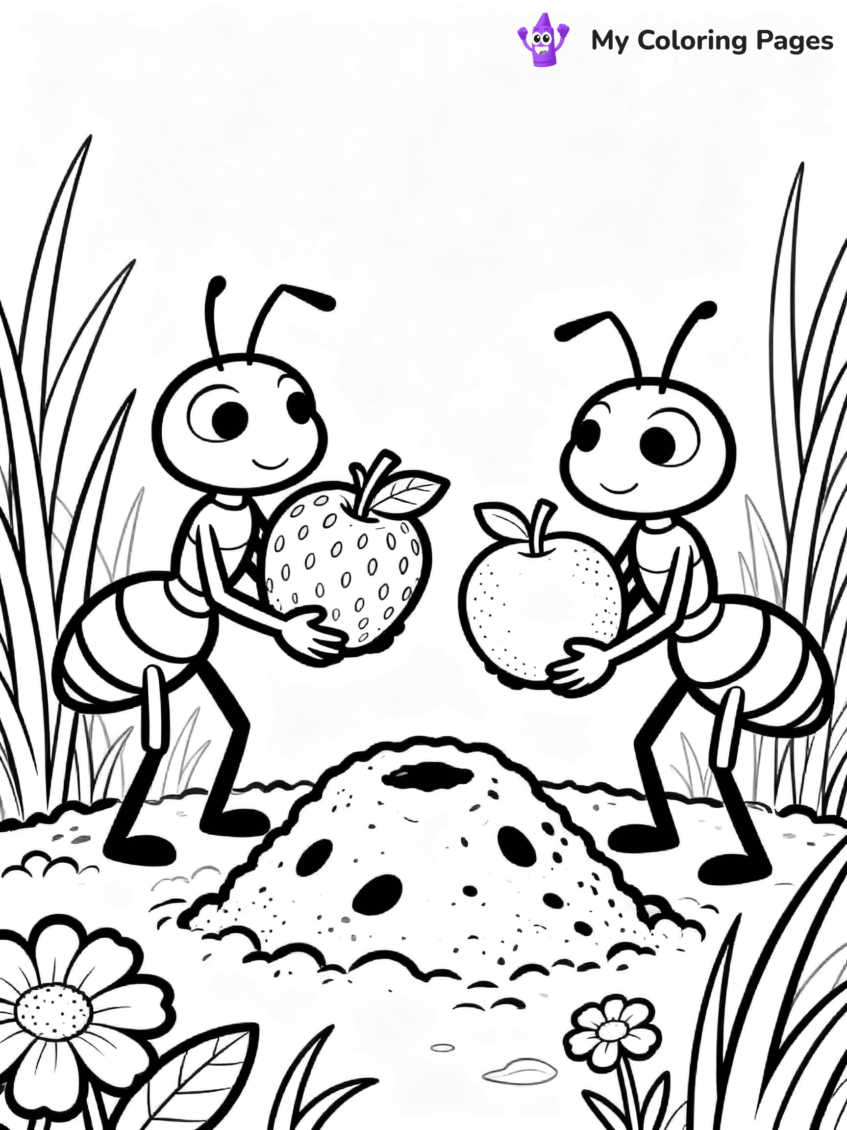 Ants Coloring Pages - 2