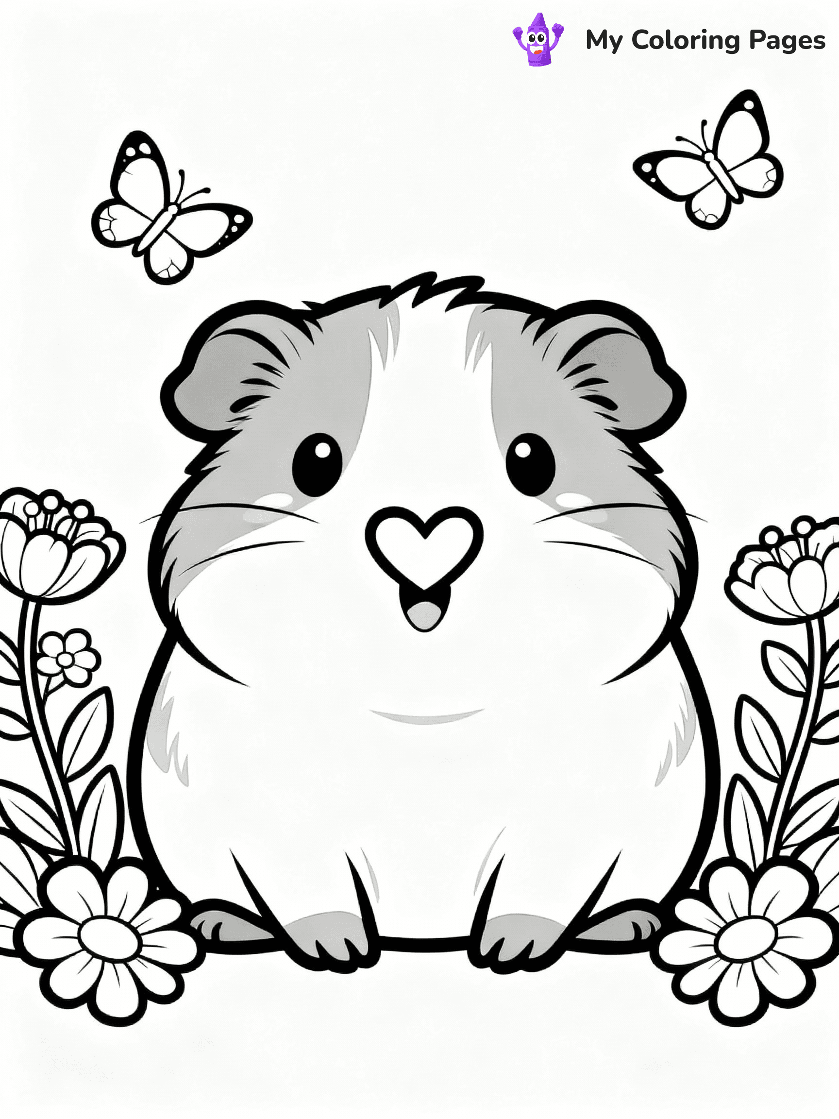 Guinea Pig Coloring Pages - 37