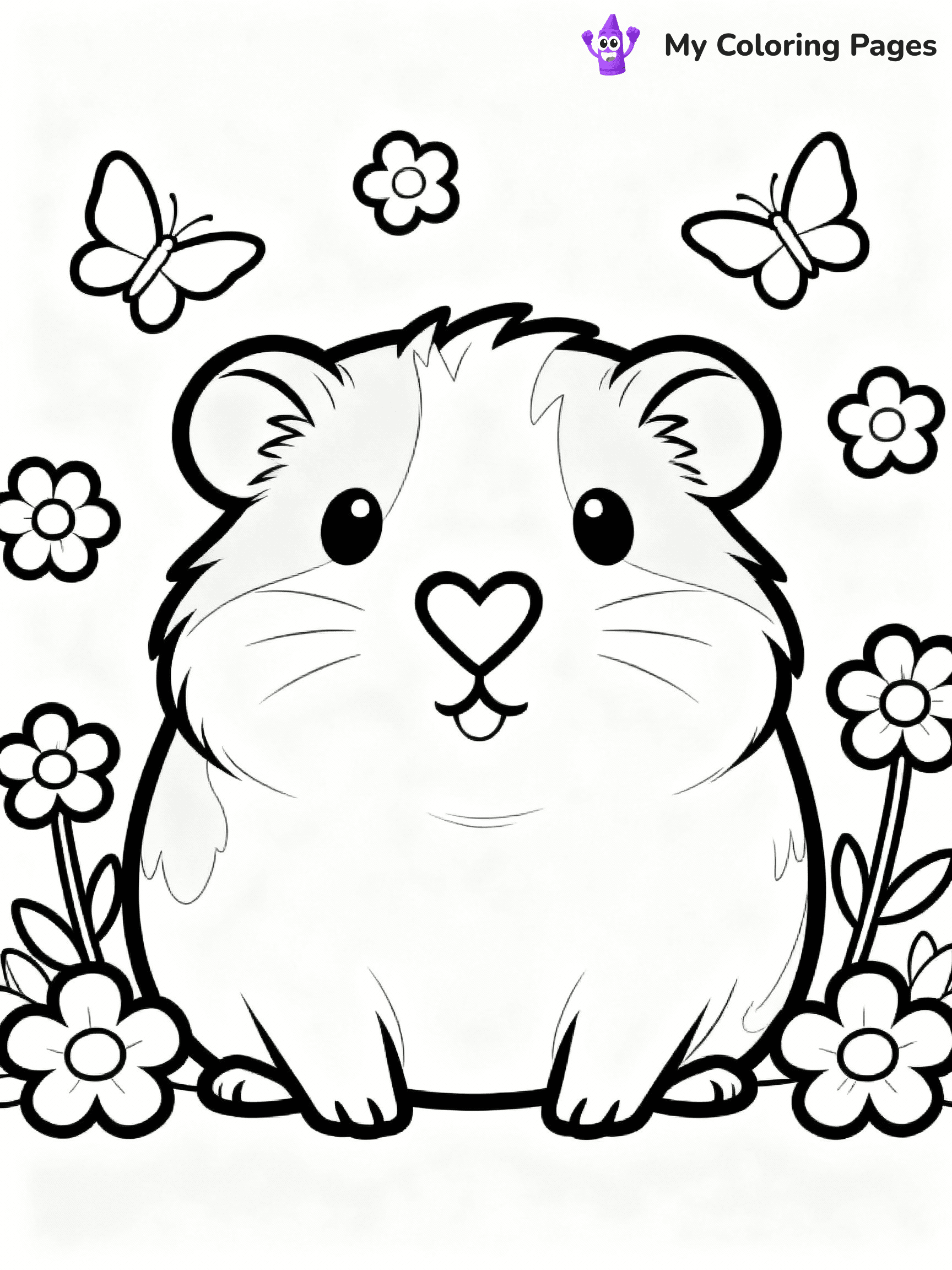 Guinea Pig Coloring Pages - 36
