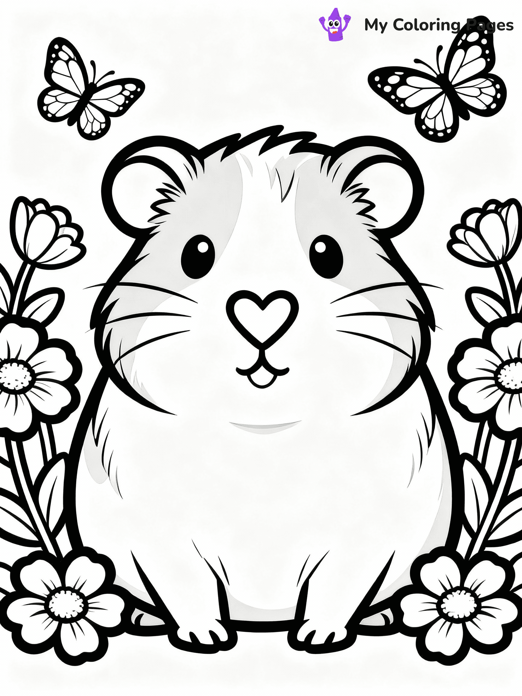 Guinea Pig Coloring Pages - 35