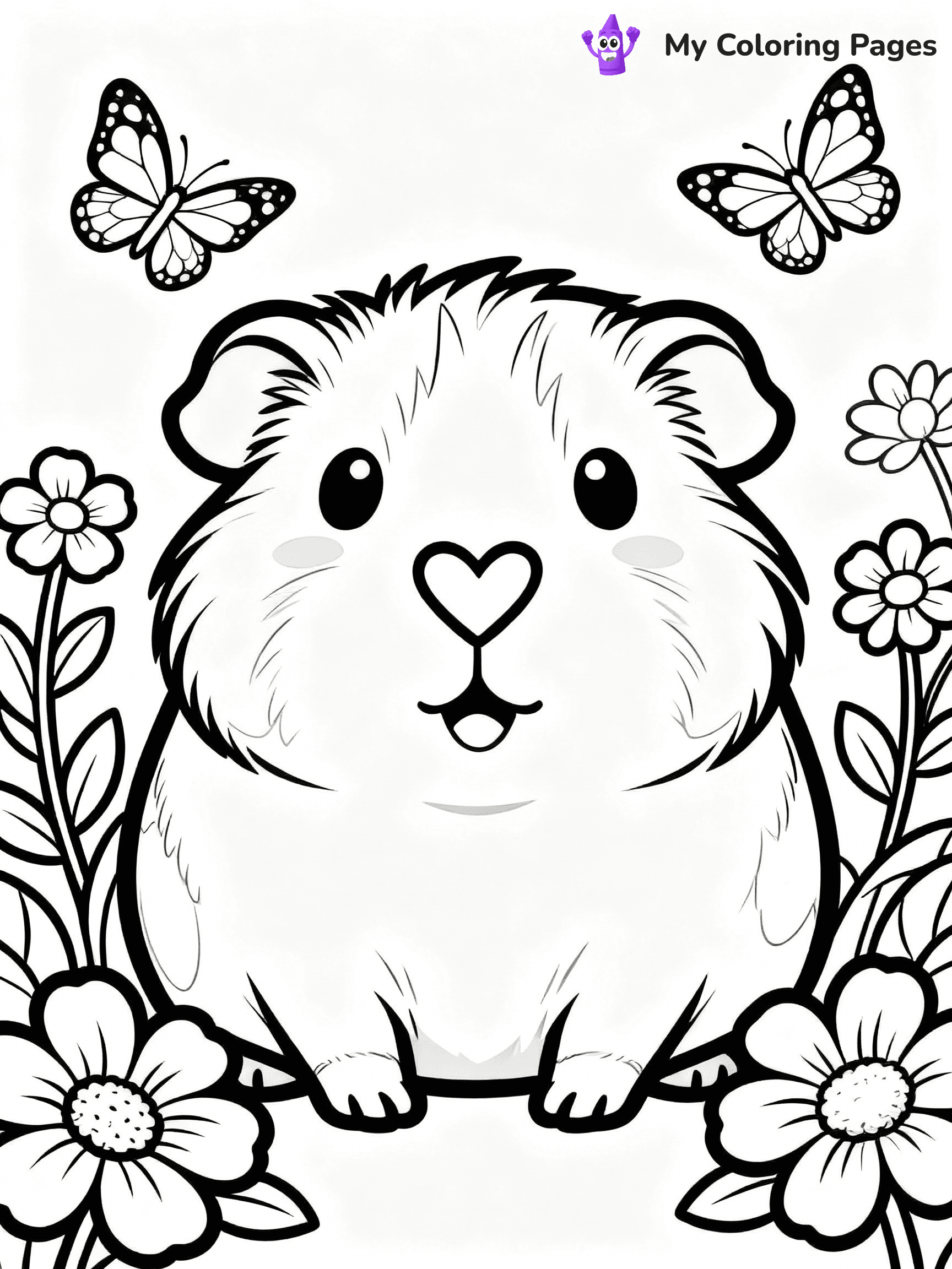 Guinea Pig Coloring Pages - 34