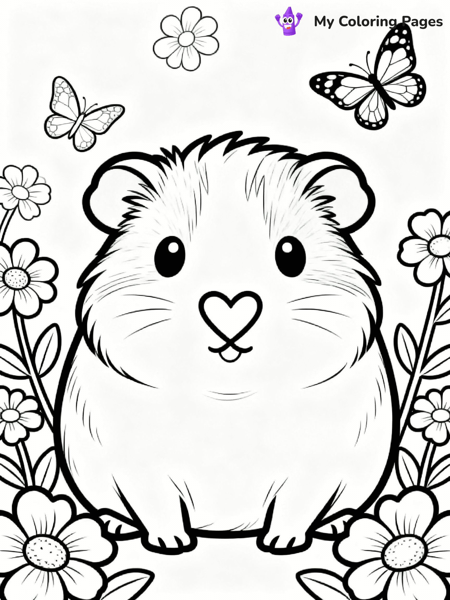Guinea Pig Coloring Pages - 33