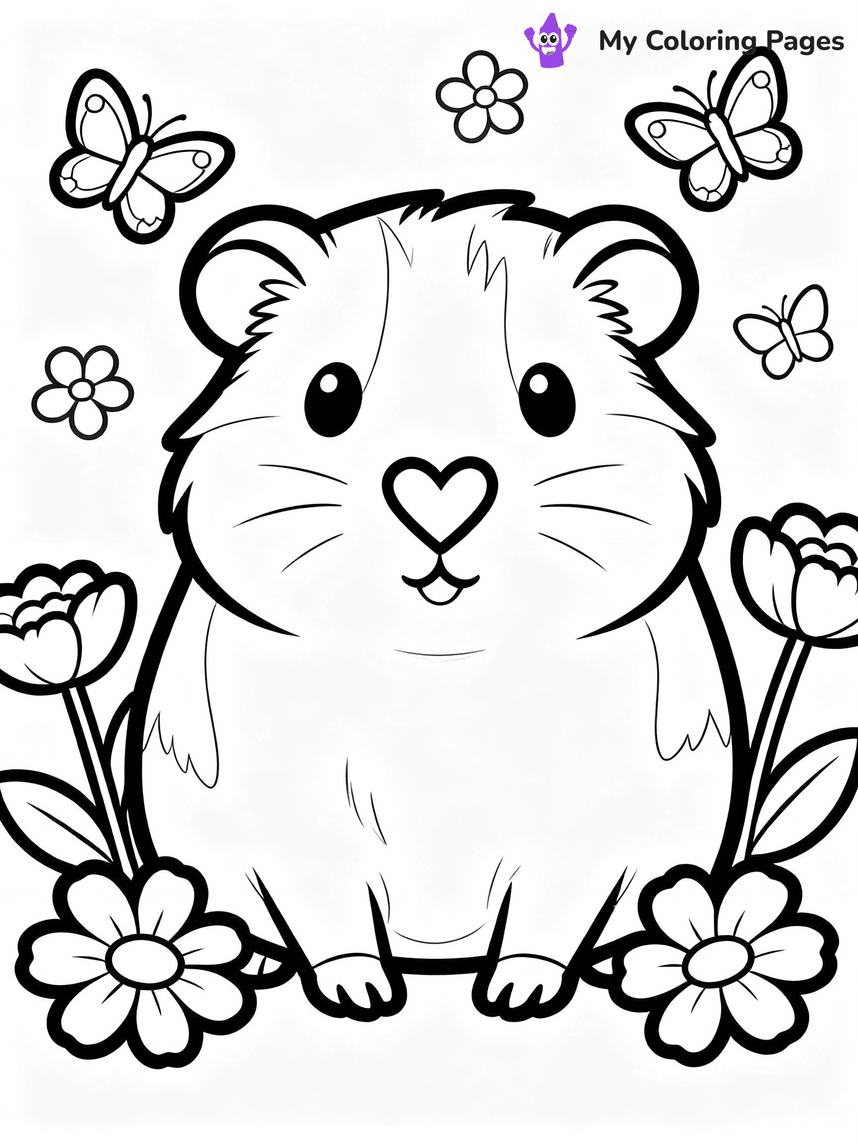 Guinea Pig Coloring Pages - 32