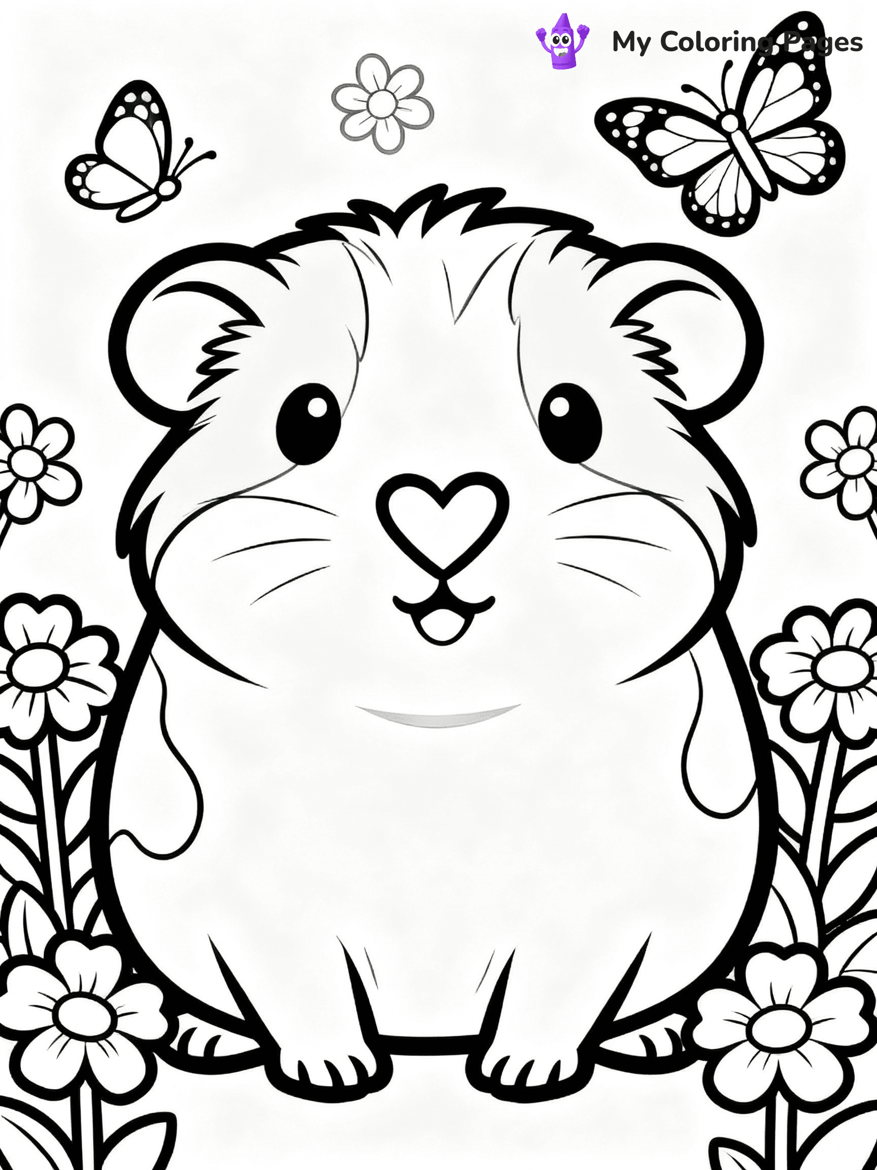 Guinea Pig Coloring Pages - 30