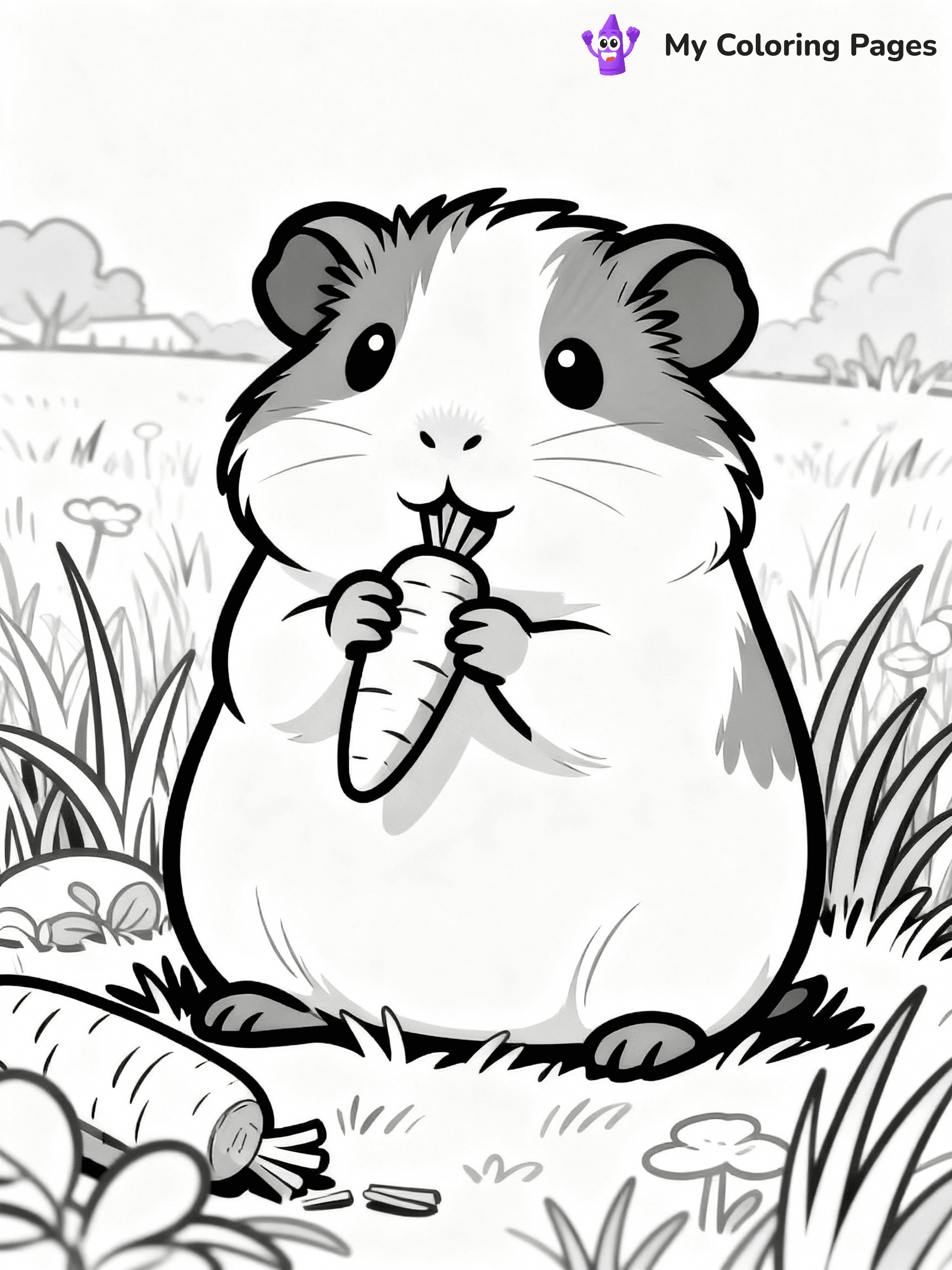 Guinea Pig Coloring Pages - 28