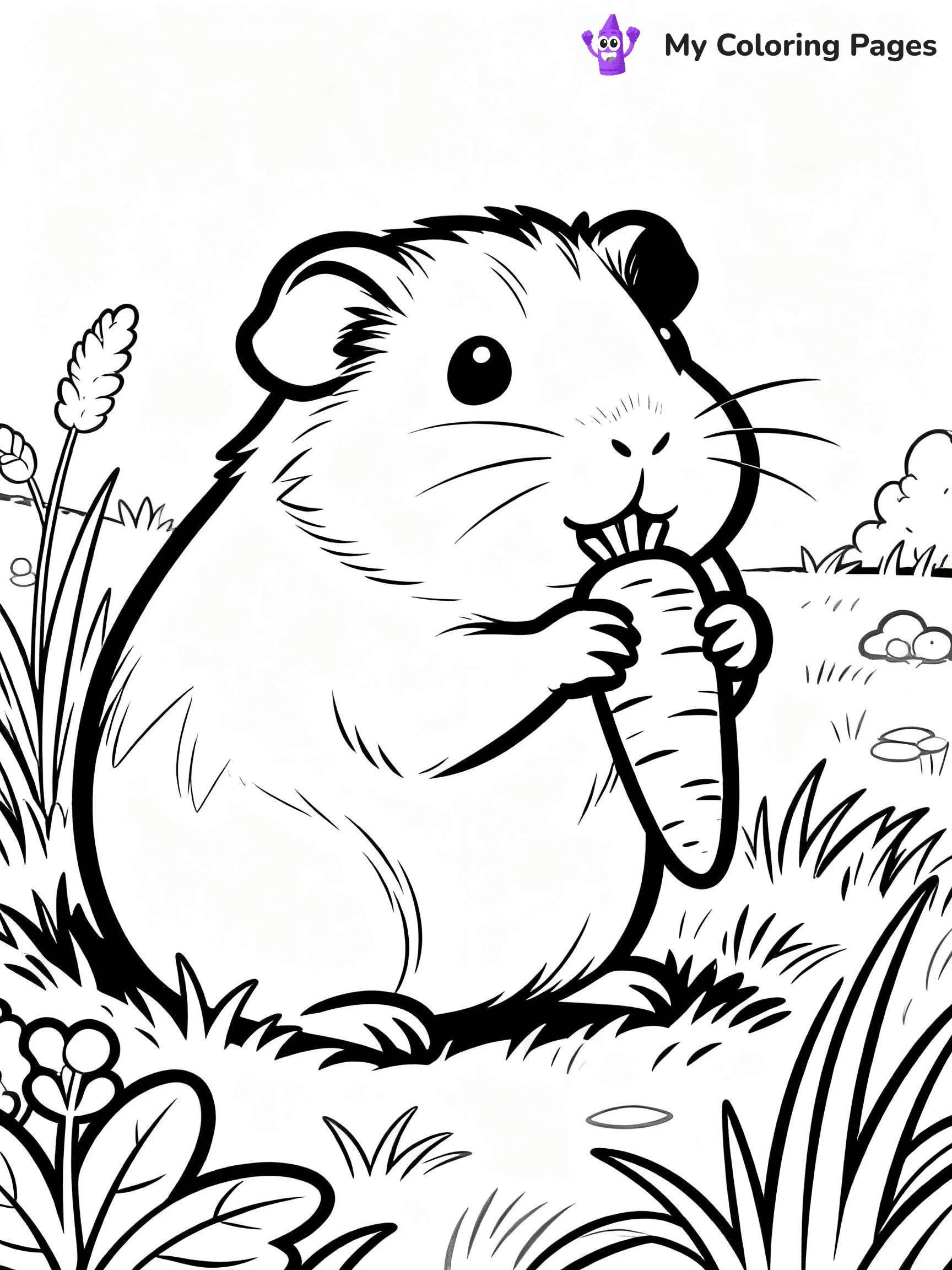 Guinea Pig Coloring Pages - 26