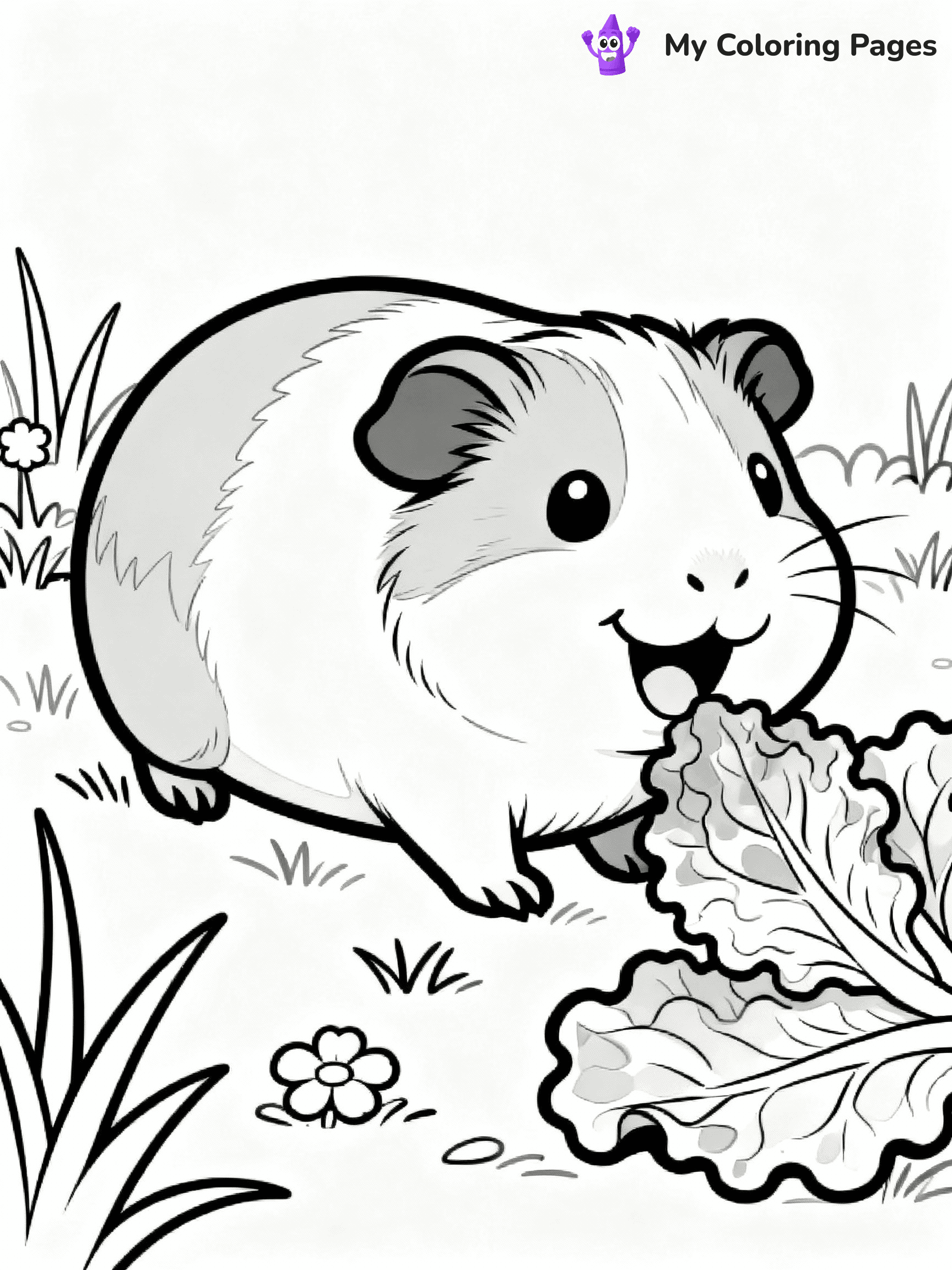 Guinea Pig Coloring Pages - 17