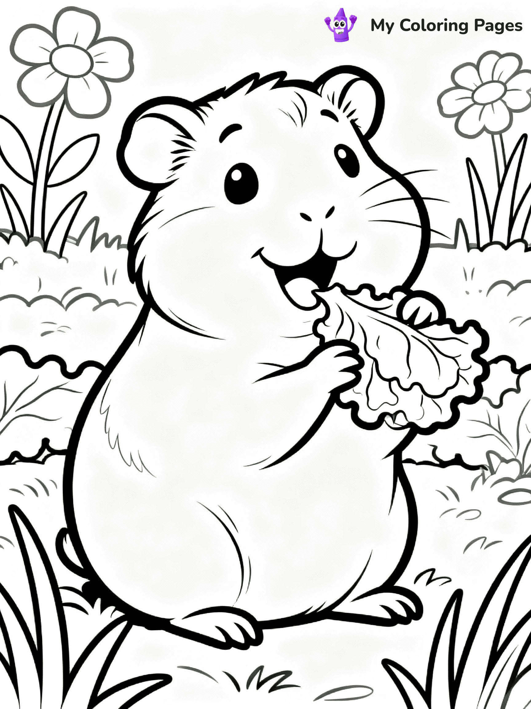 Guinea Pig Coloring Pages - 16
