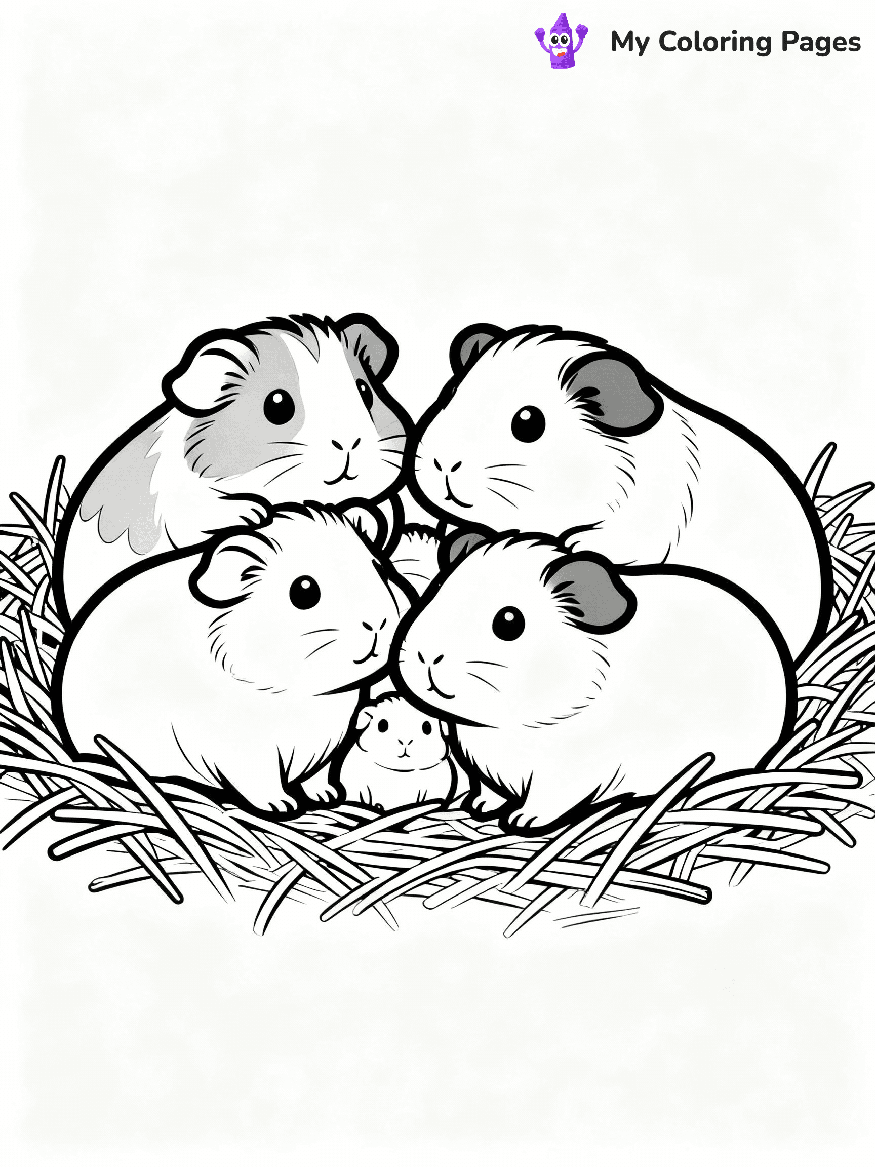 Guinea Pig Coloring Pages - 4