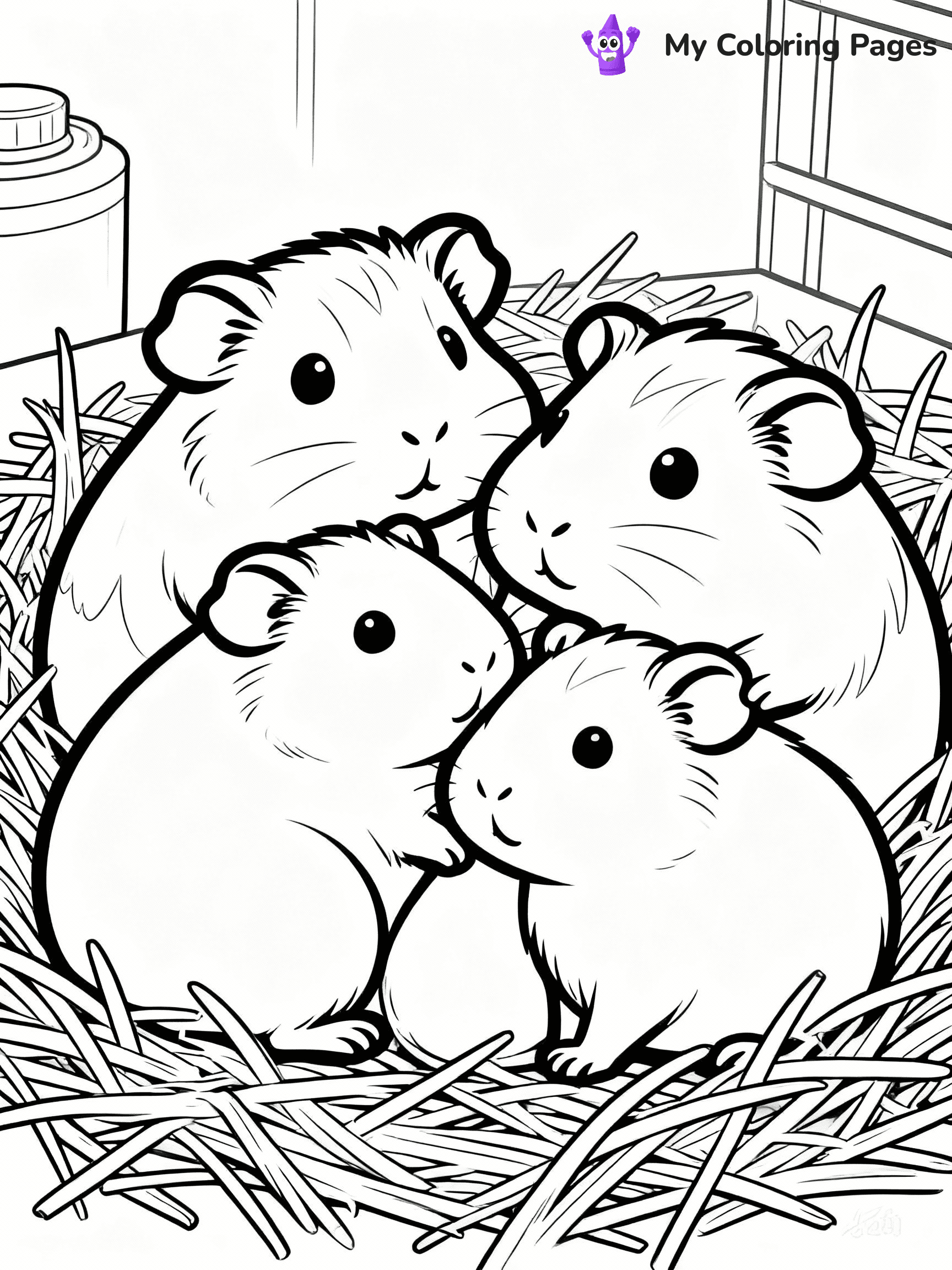 Guinea Pig Coloring Pages - 3