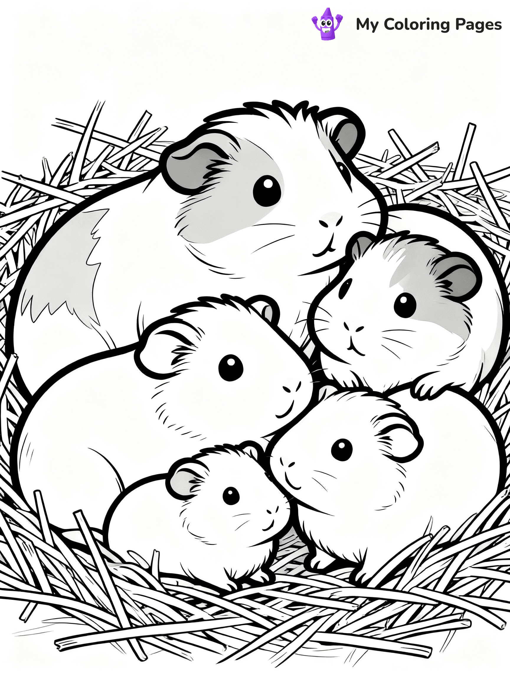 Guinea Pig Coloring Pages - 2