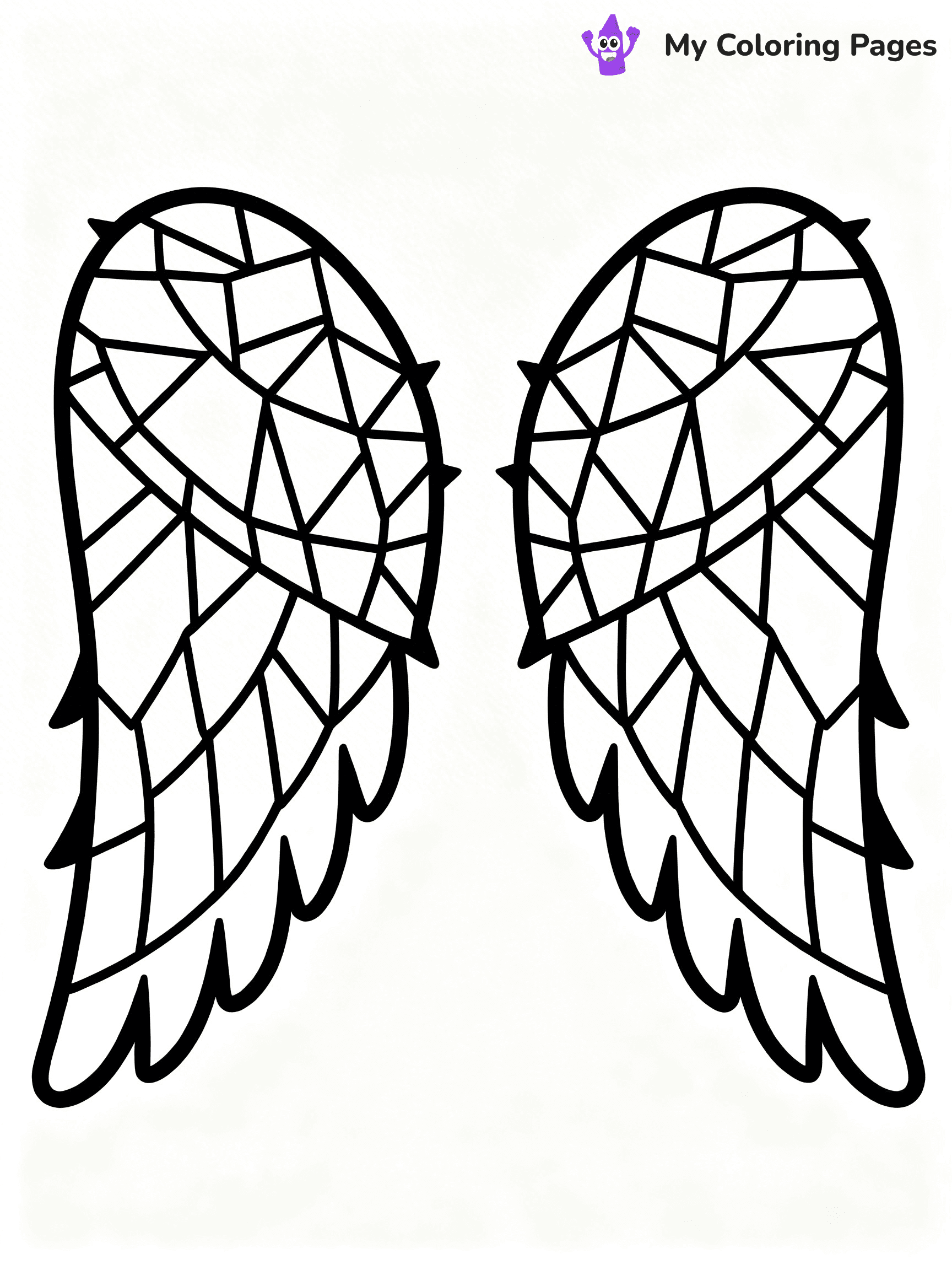 Angel Wings Coloring Pages - 12