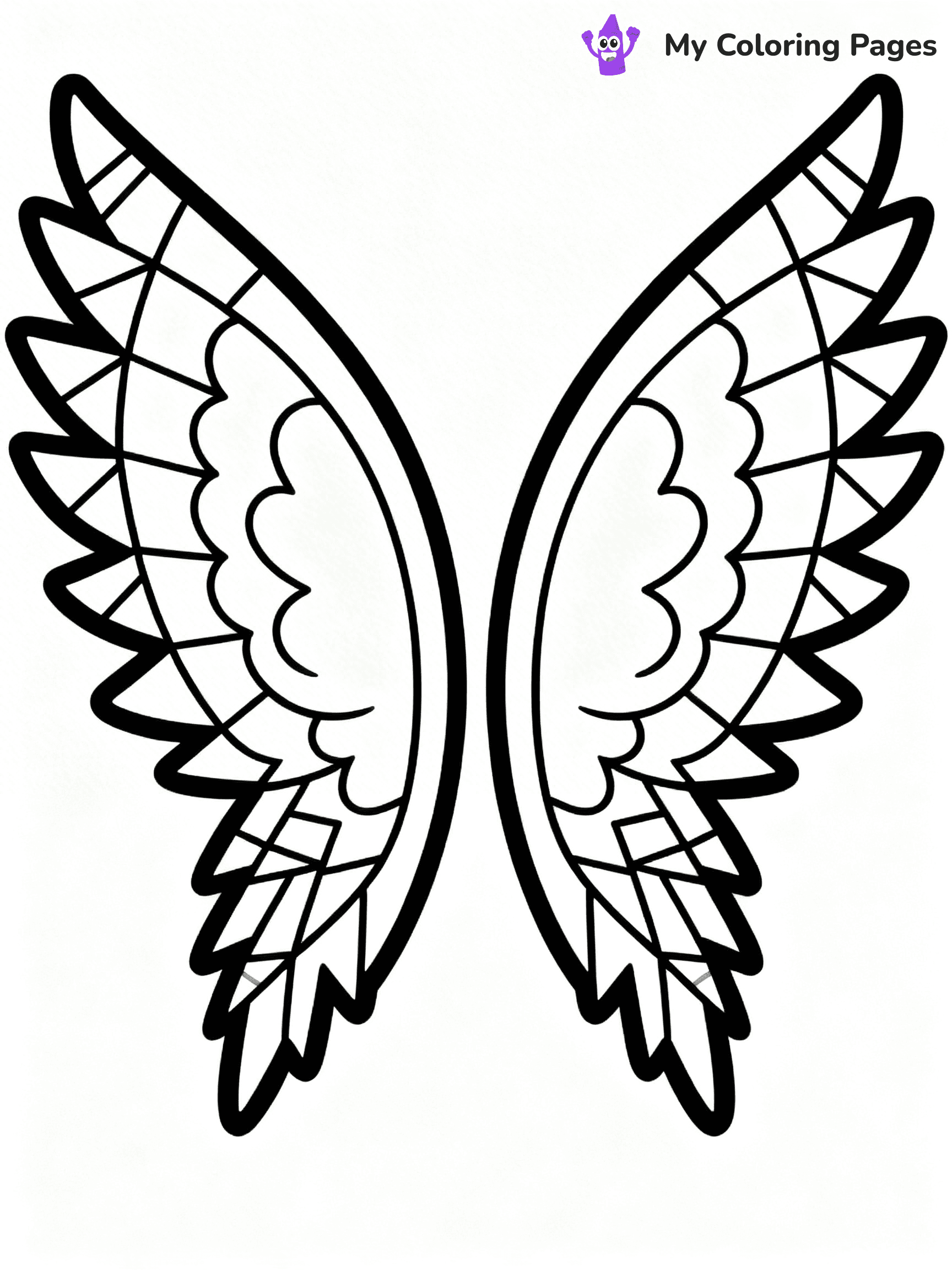 Angel Wings Coloring Pages - 11