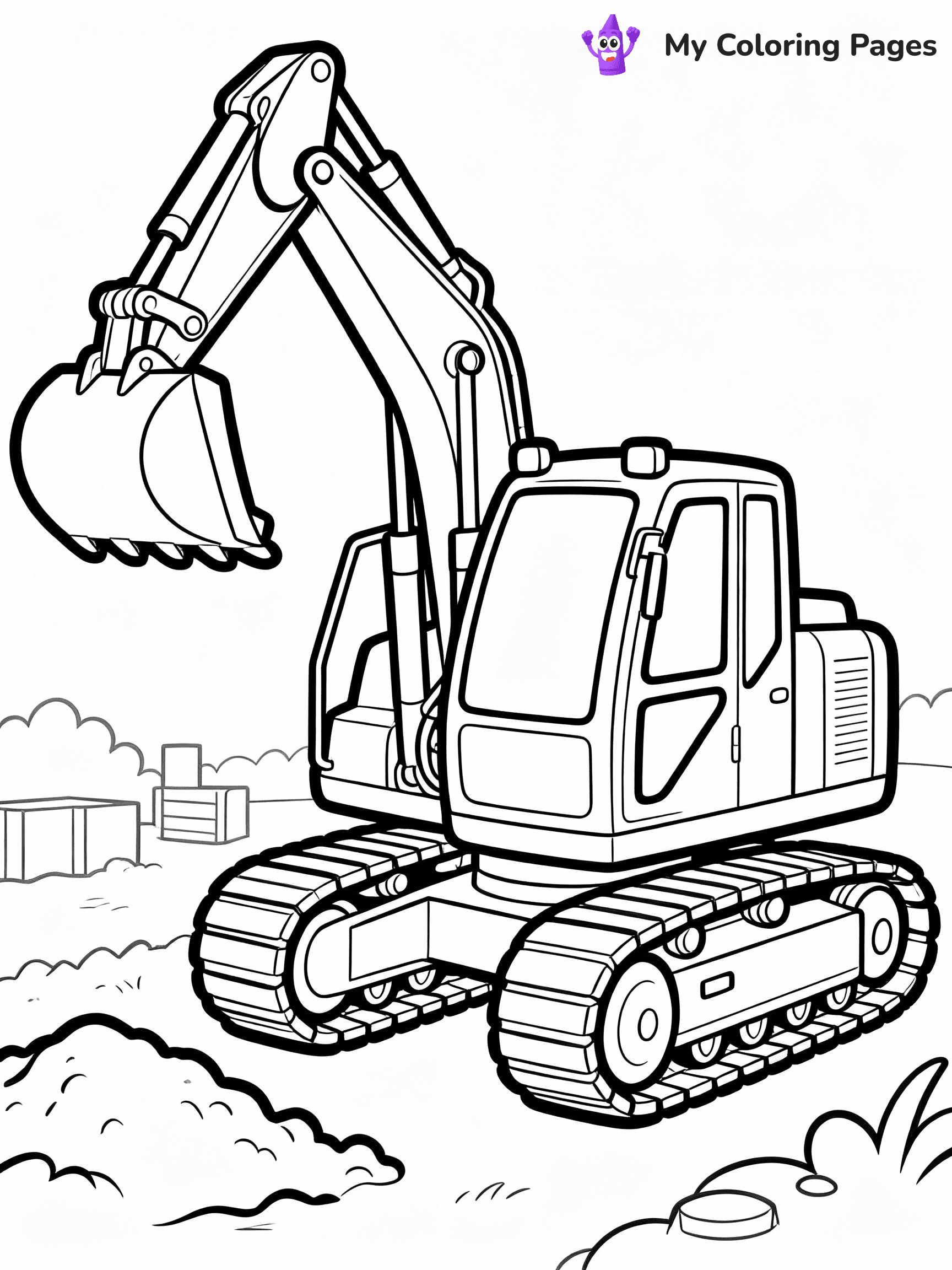 Excavator Coloring Pages - 28