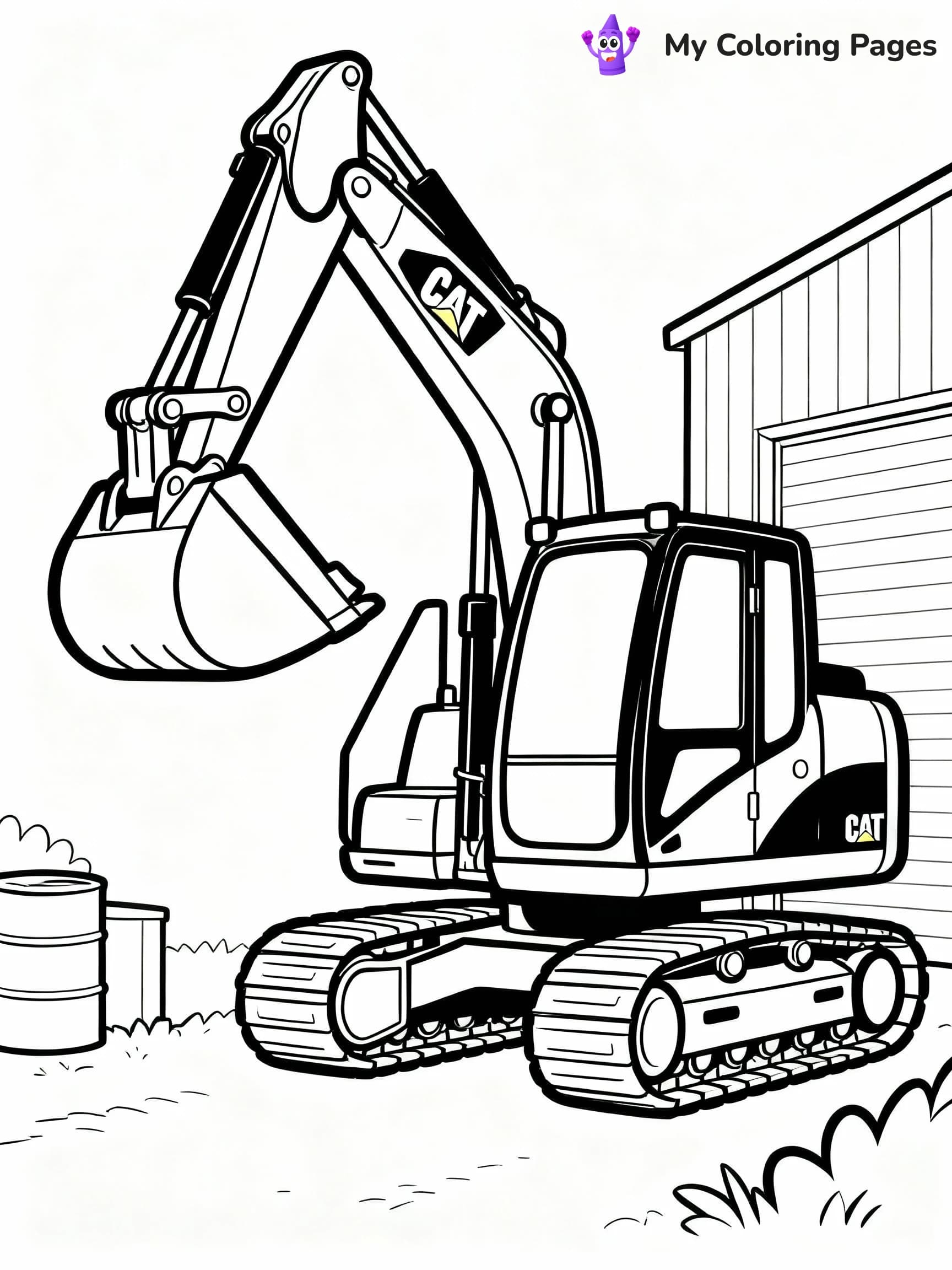 Excavator Coloring Pages - 20