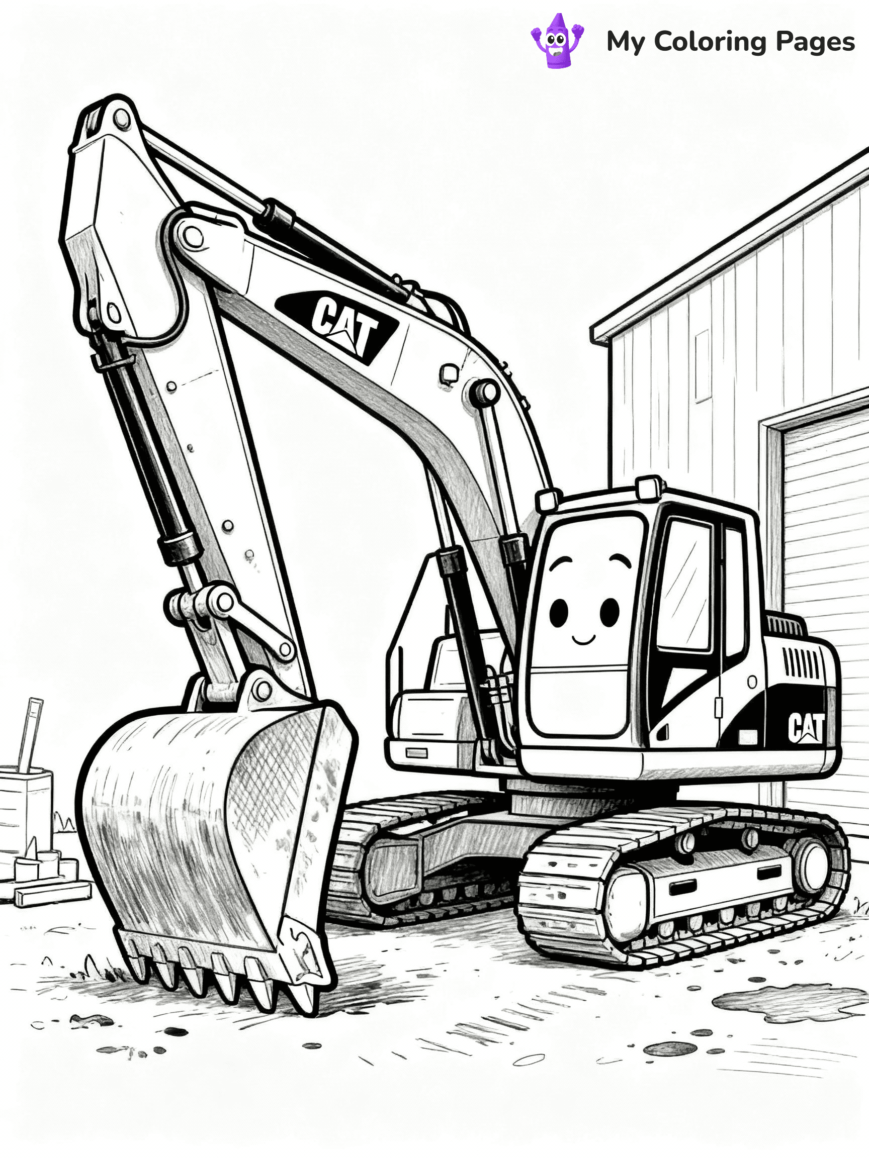 Excavator Coloring Pages - 19