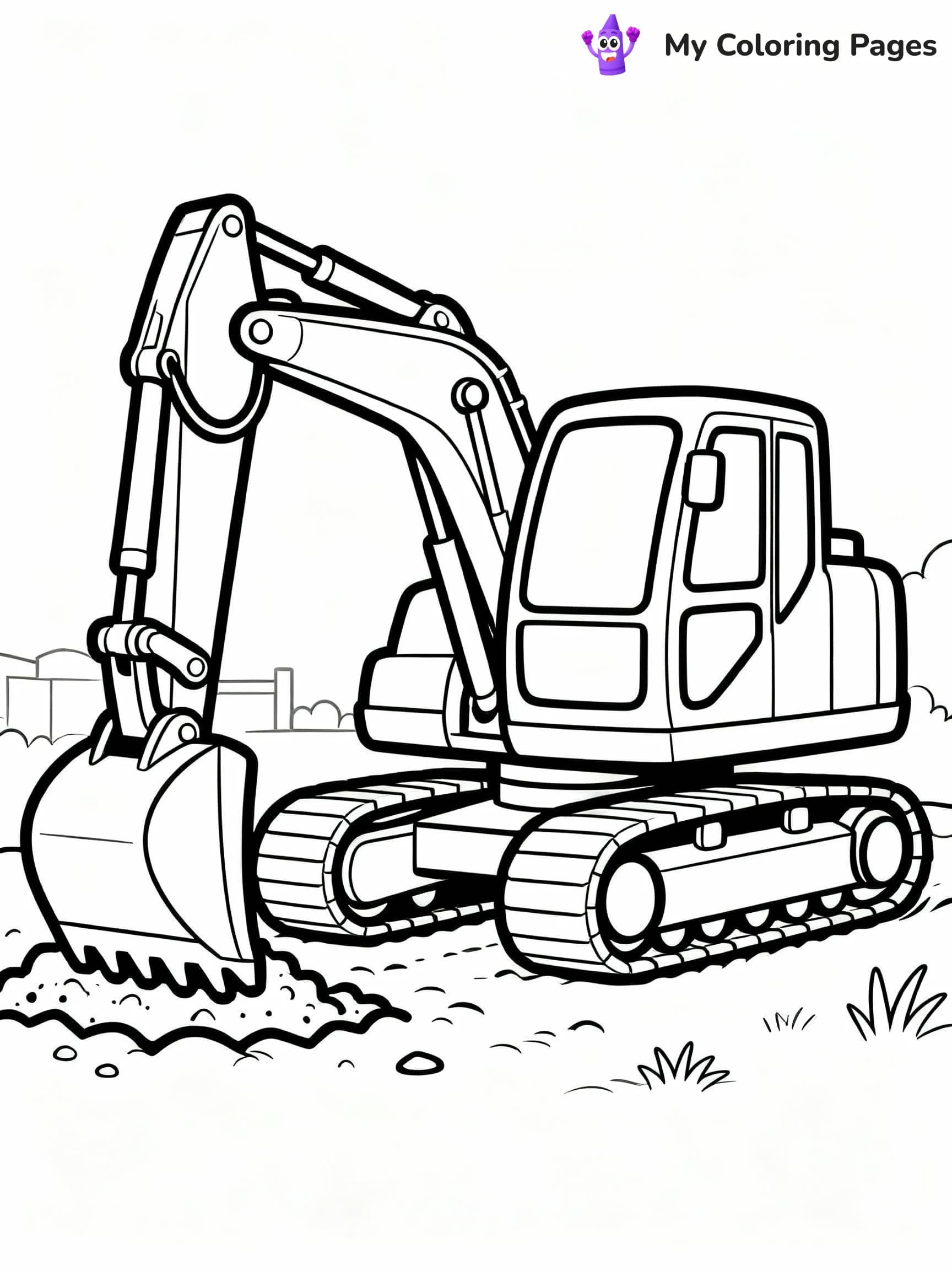 Excavator Coloring Pages - 12