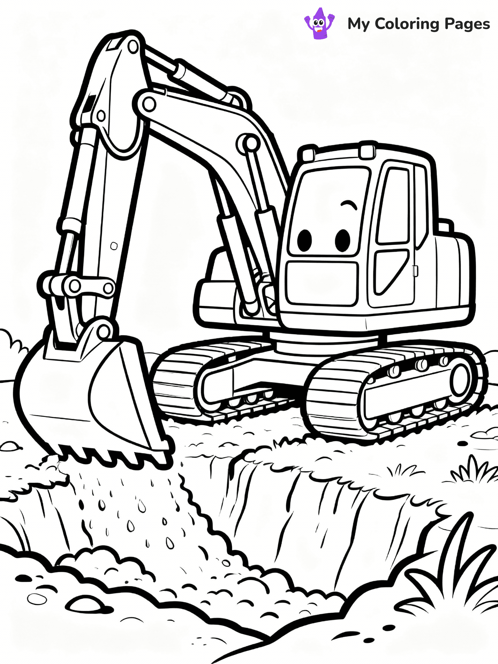 Excavator Coloring Pages - 11