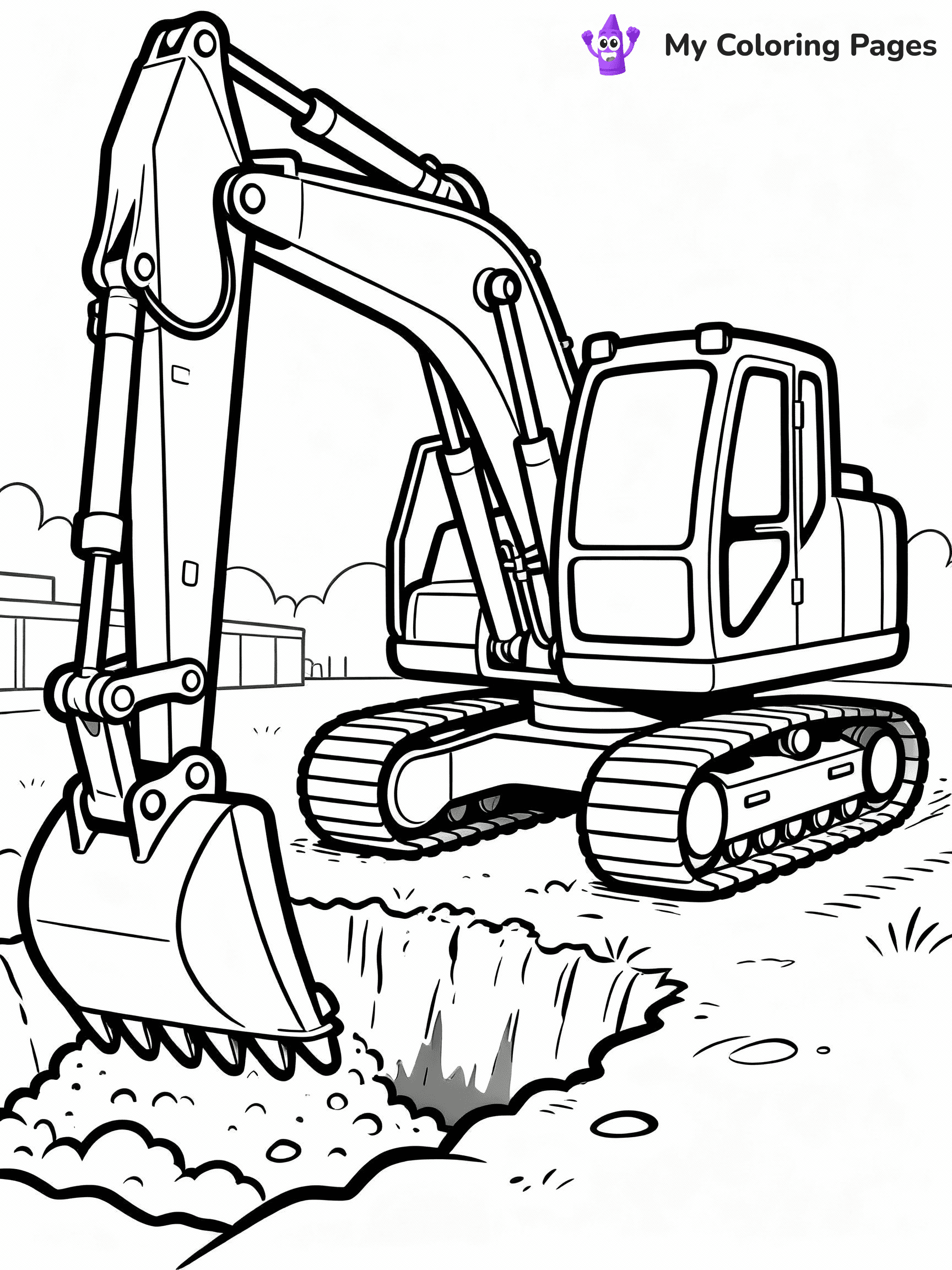 Excavator Coloring Pages - 10