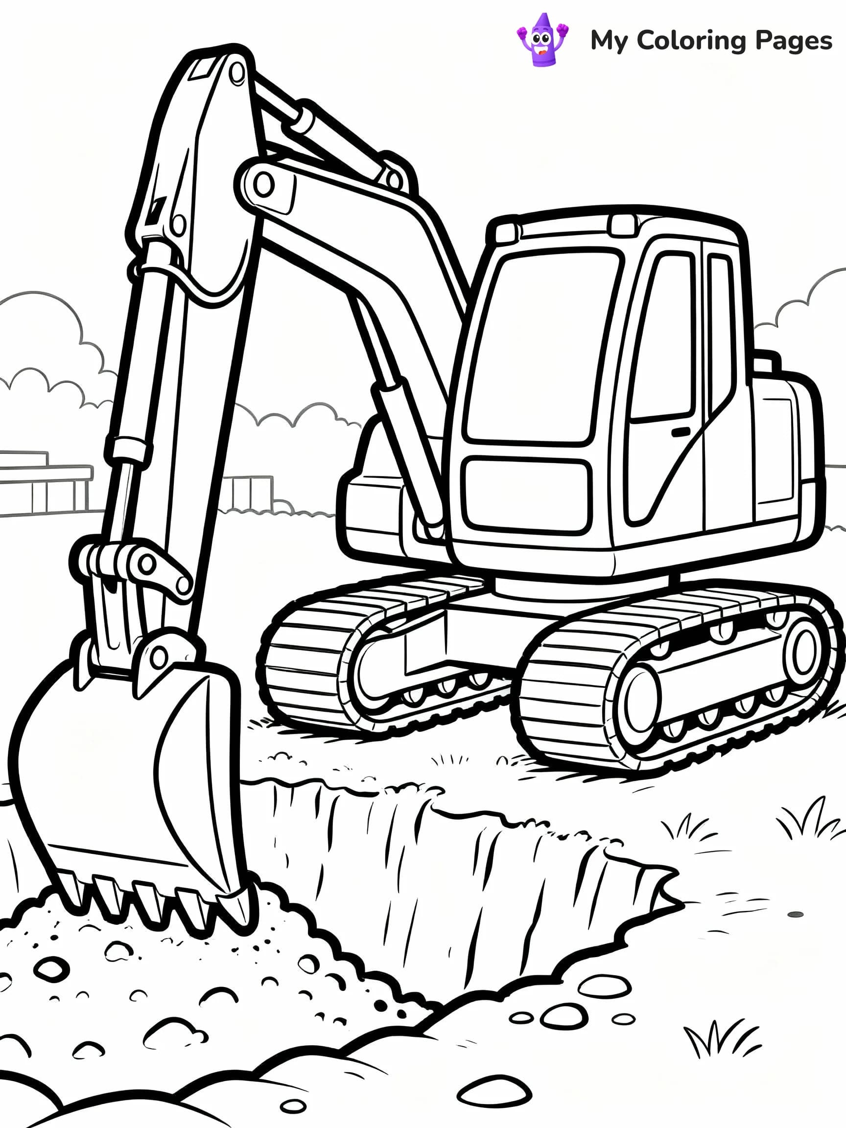 Excavator Coloring Pages - 9