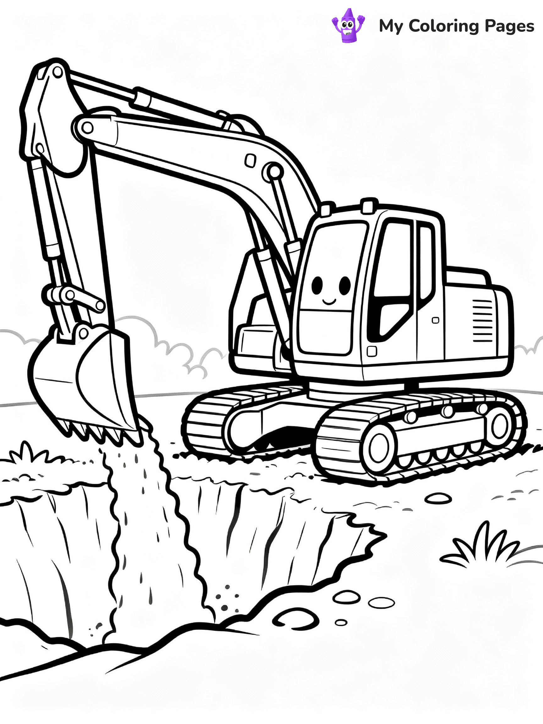 Excavator Coloring Pages - 8