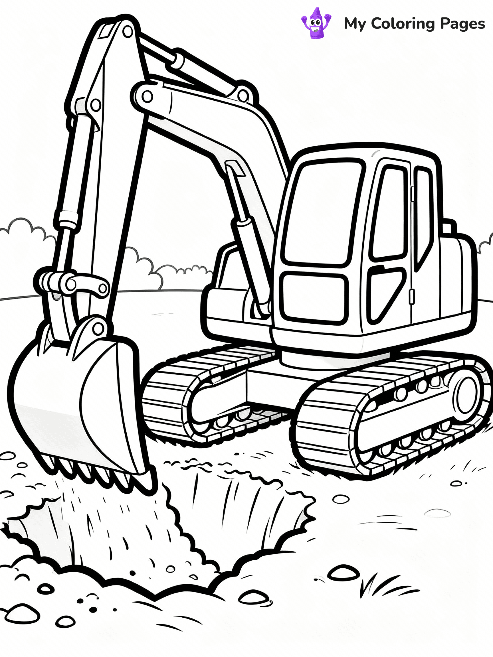Excavator Coloring Pages - 7