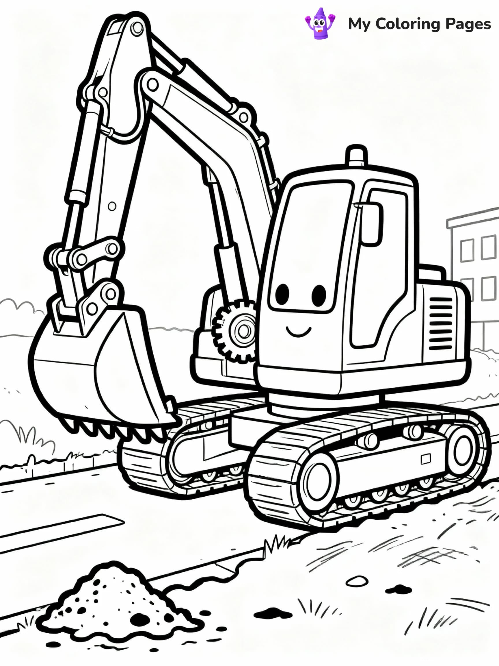 Excavator Coloring Pages - 6