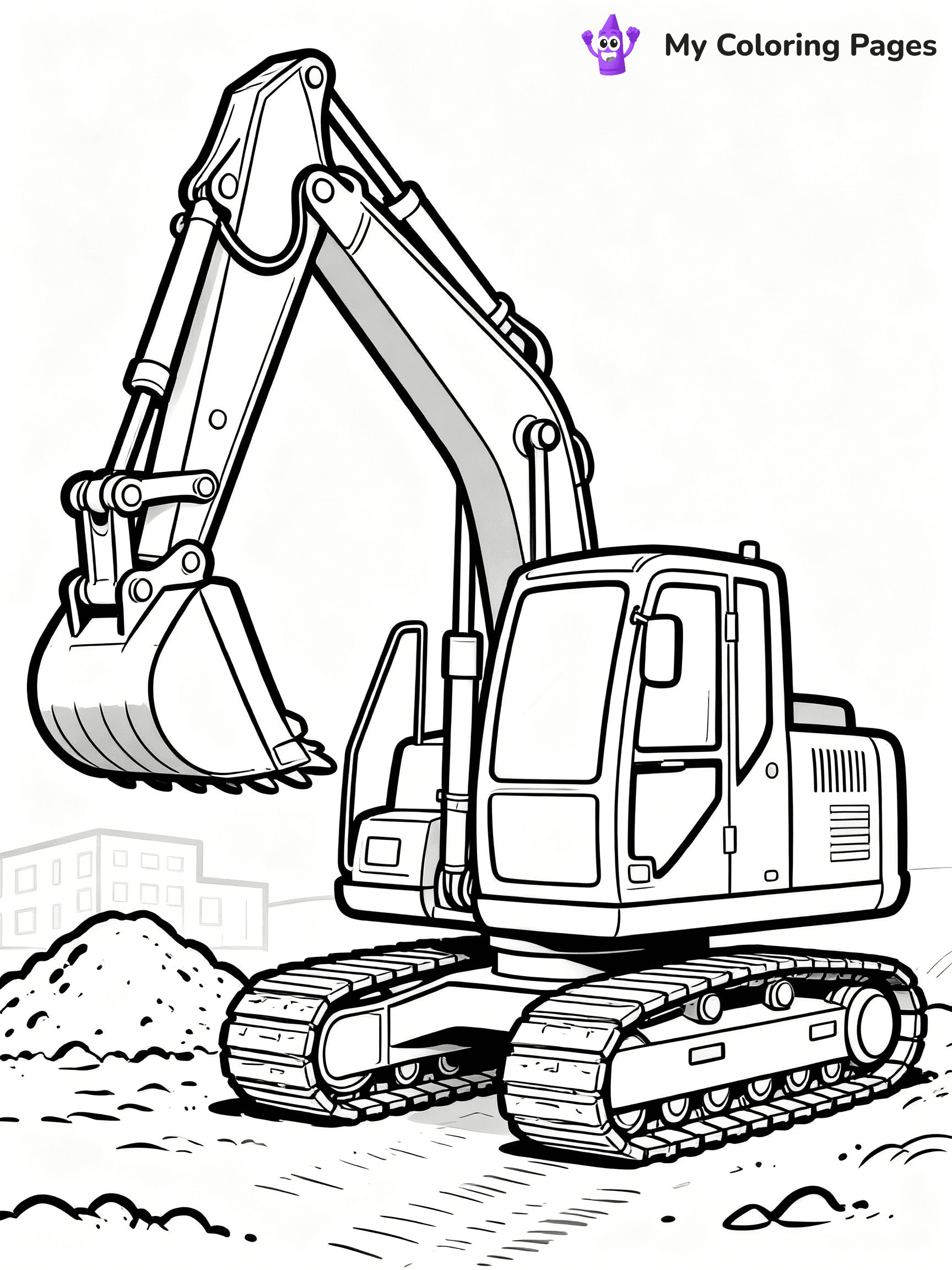 Excavator Coloring Pages - 4