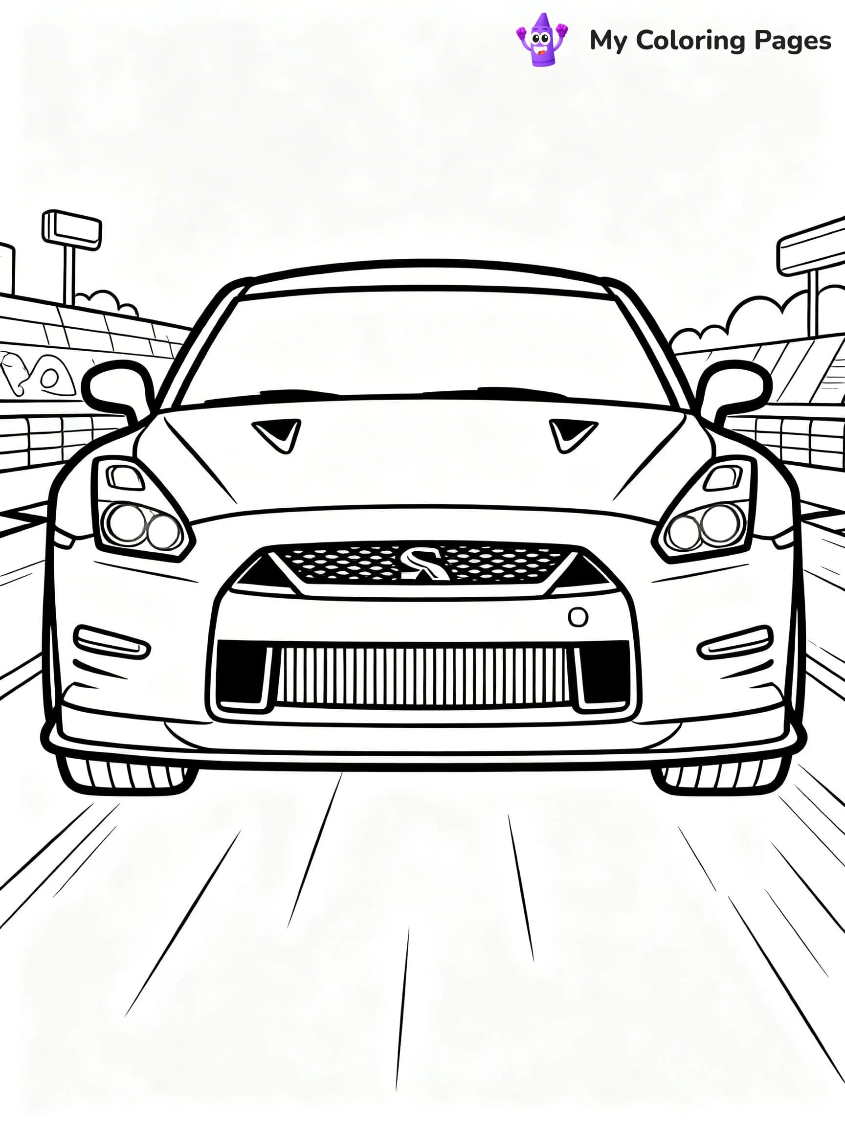 GTR Coloring Pages - 11
