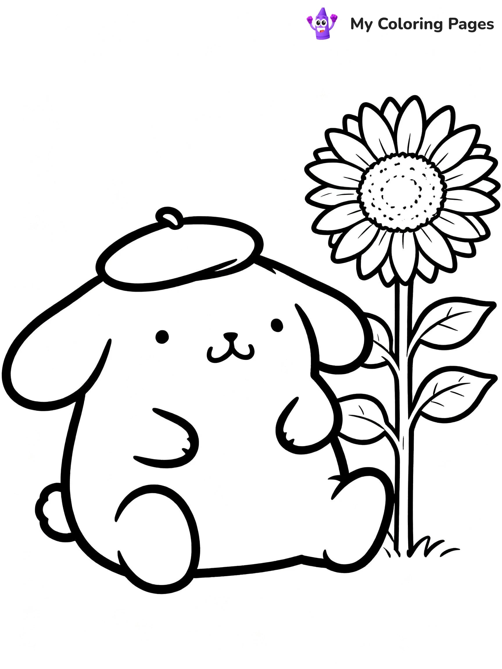 Hello Kitty Flower Coloring Pages - 23