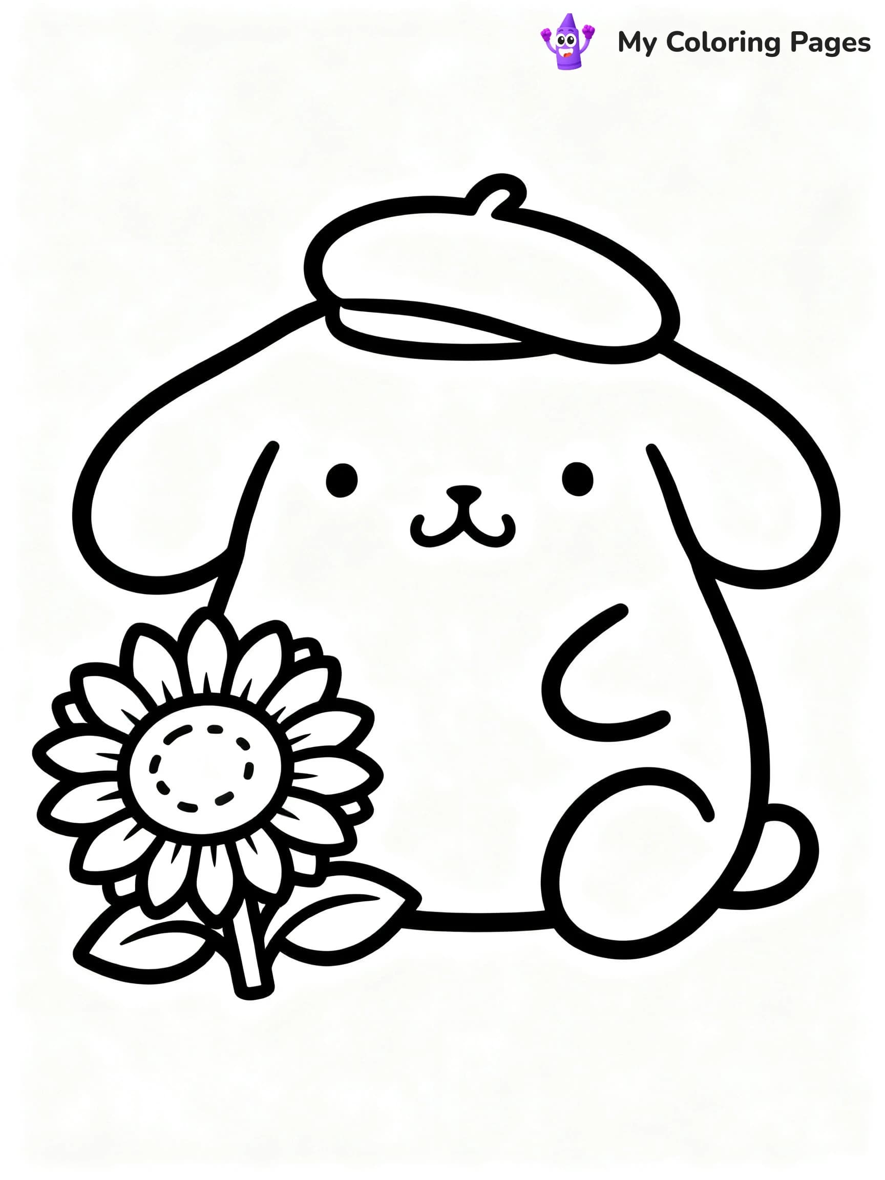 Hello Kitty Flower Coloring Pages - 20