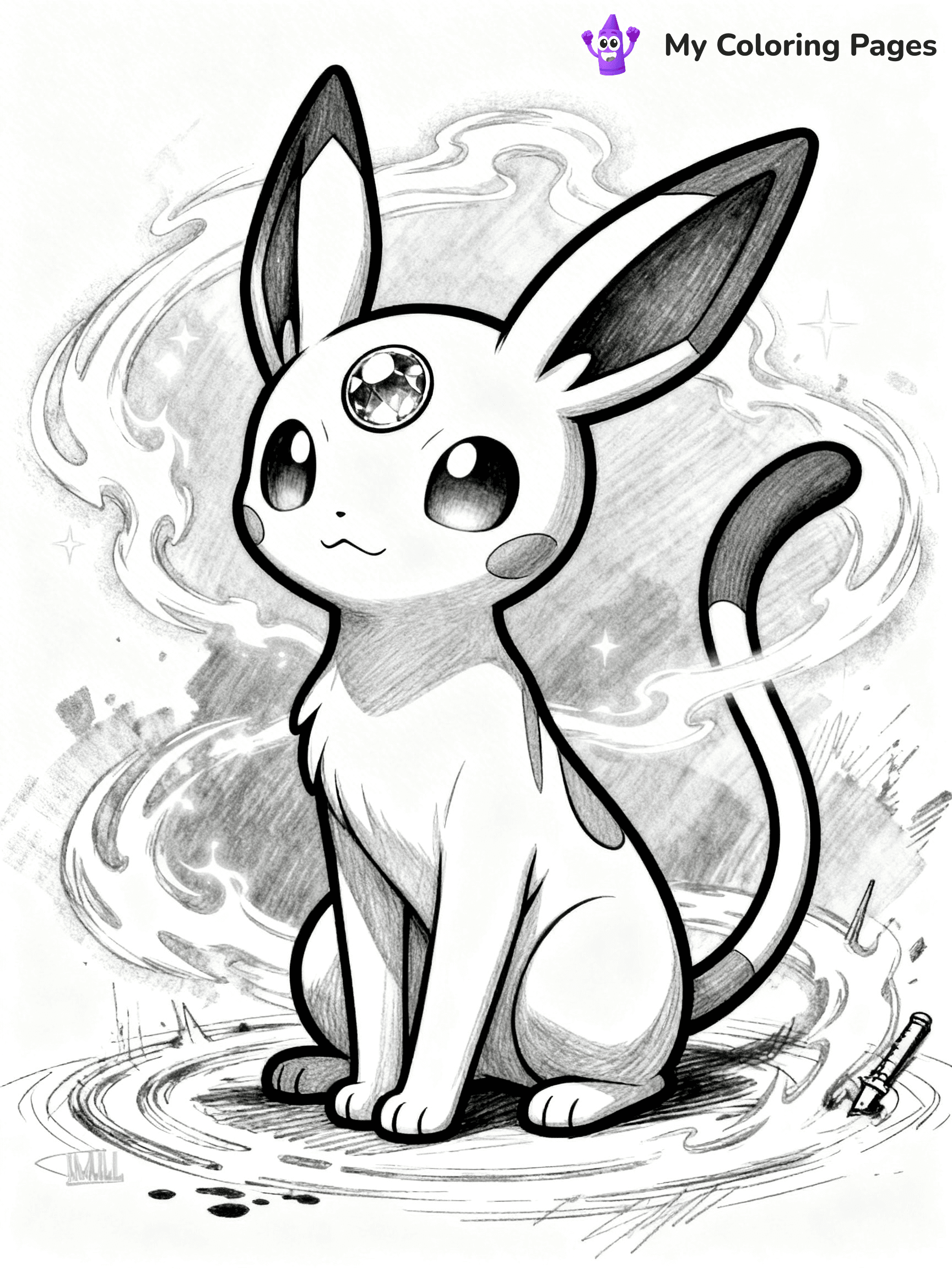 Espeon Coloring Pages - 23