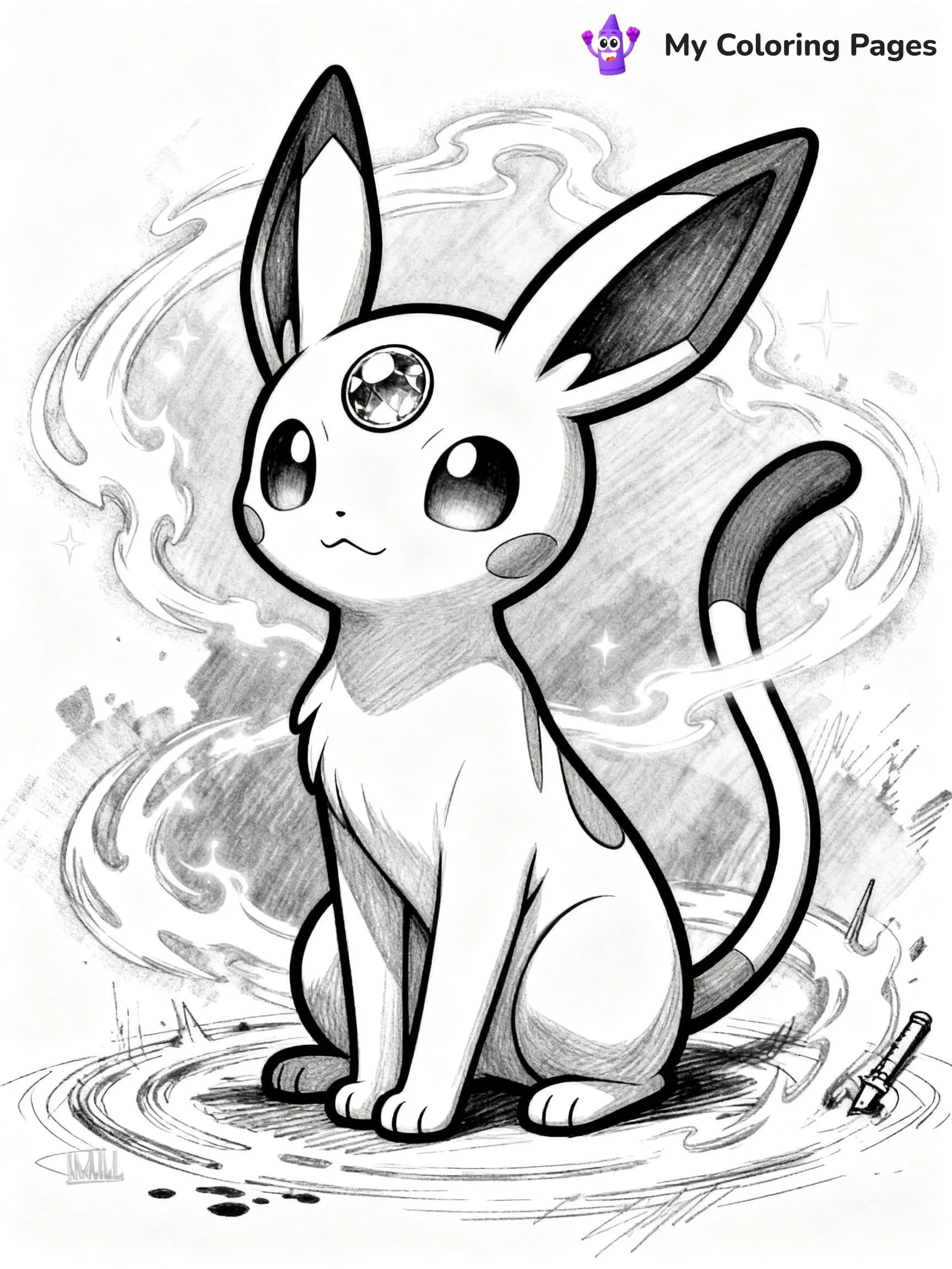 Espeon Coloring Pages - 23