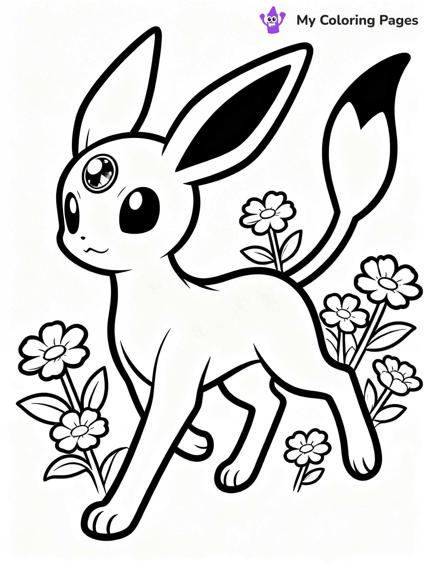 Espeon Coloring Pages - 20