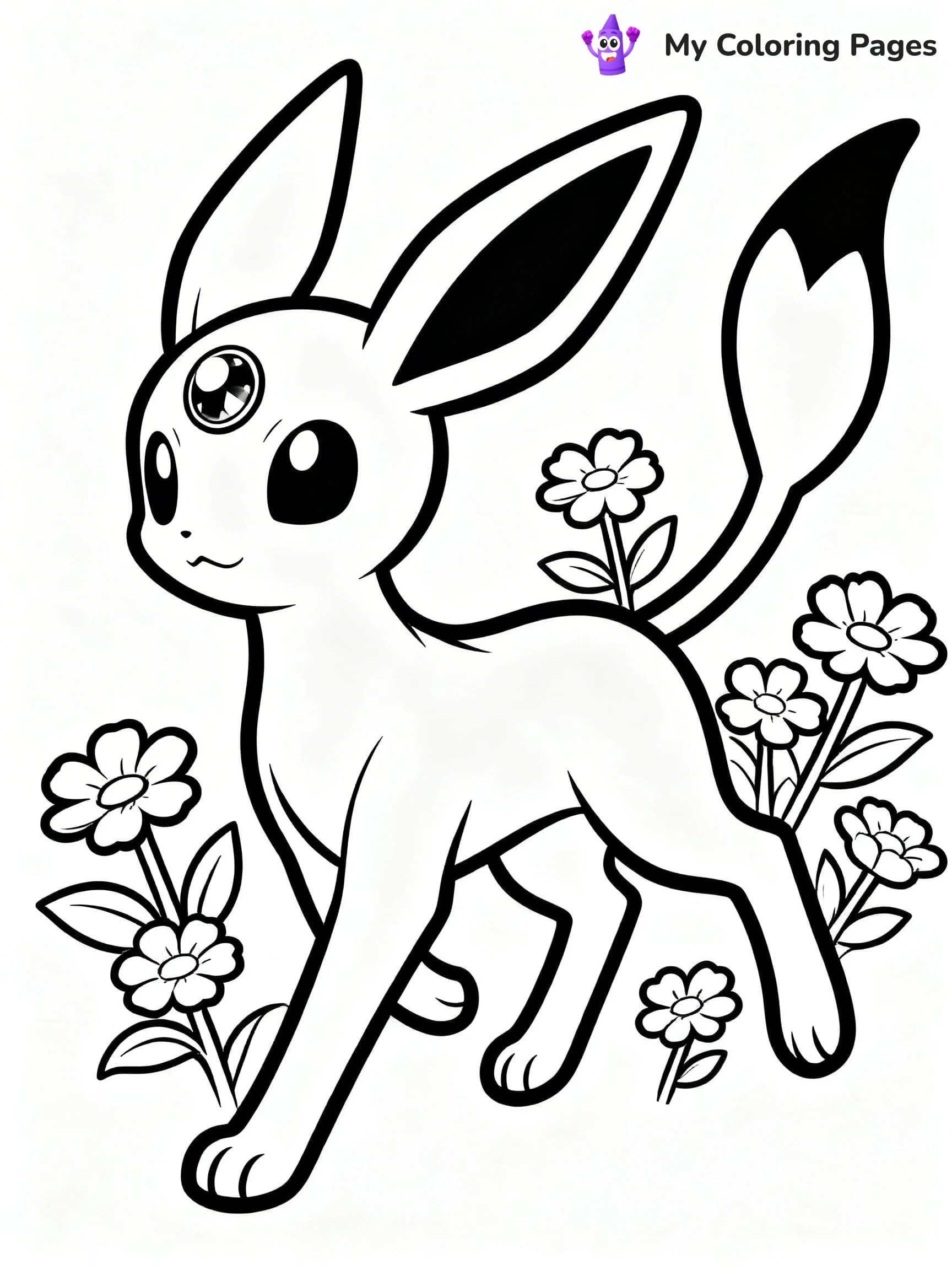 Espeon Coloring Pages - 20