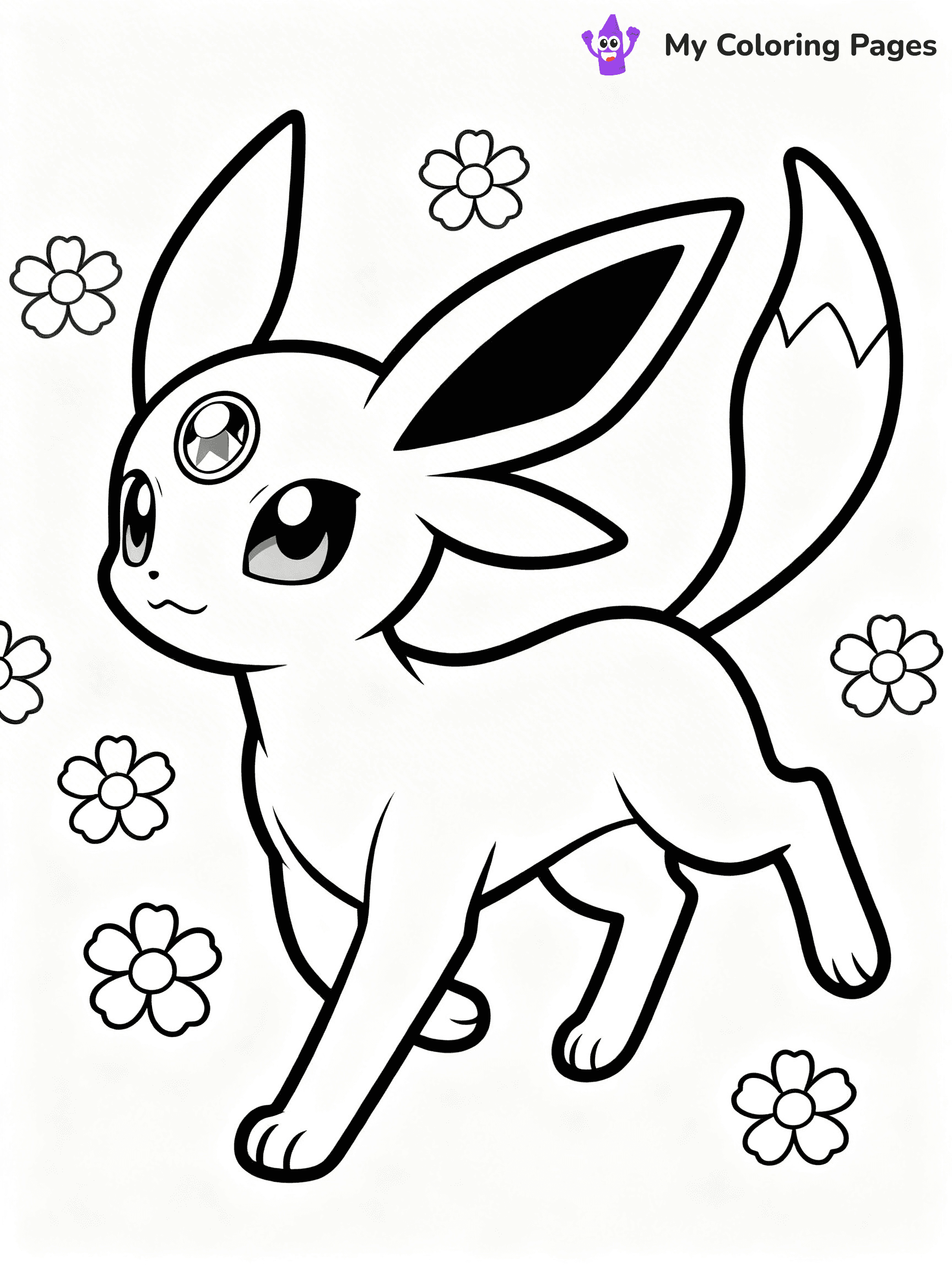 Espeon Coloring Pages - 19