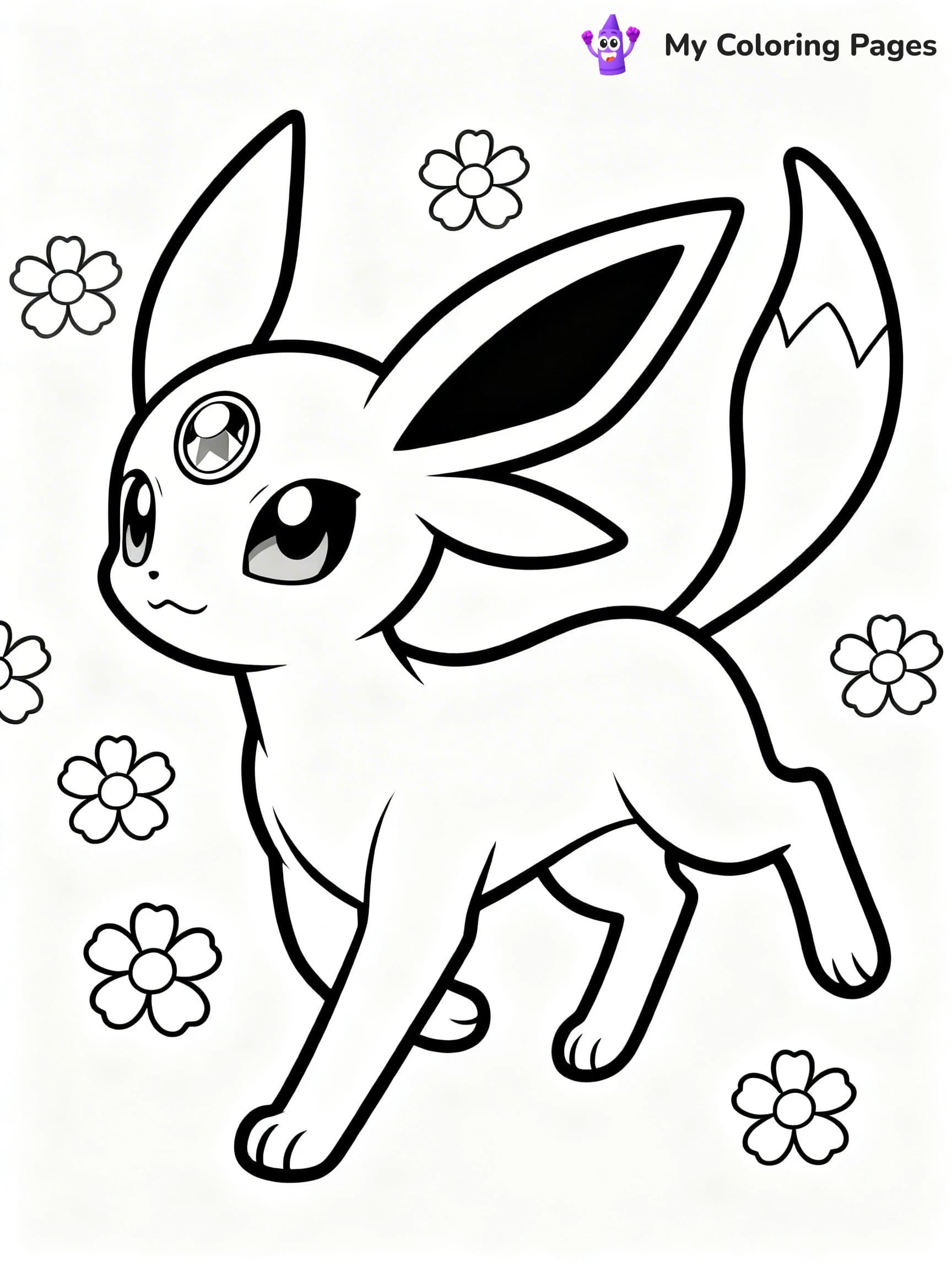 Espeon Coloring Pages - 19