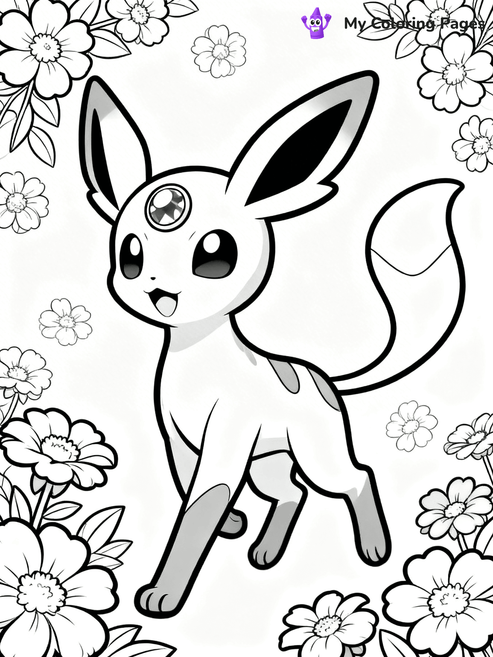 Espeon Coloring Pages - 18