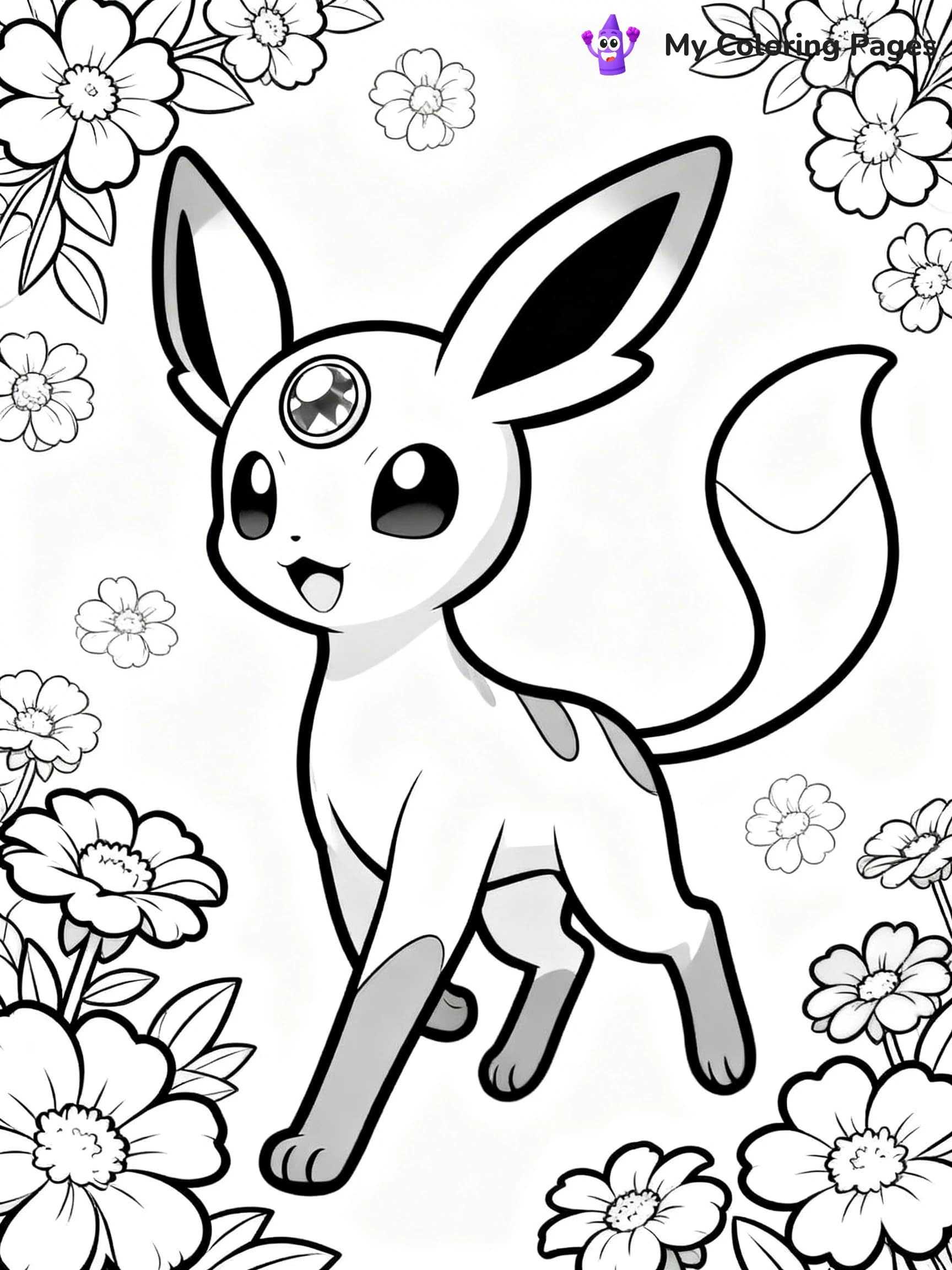Espeon Coloring Pages - 18