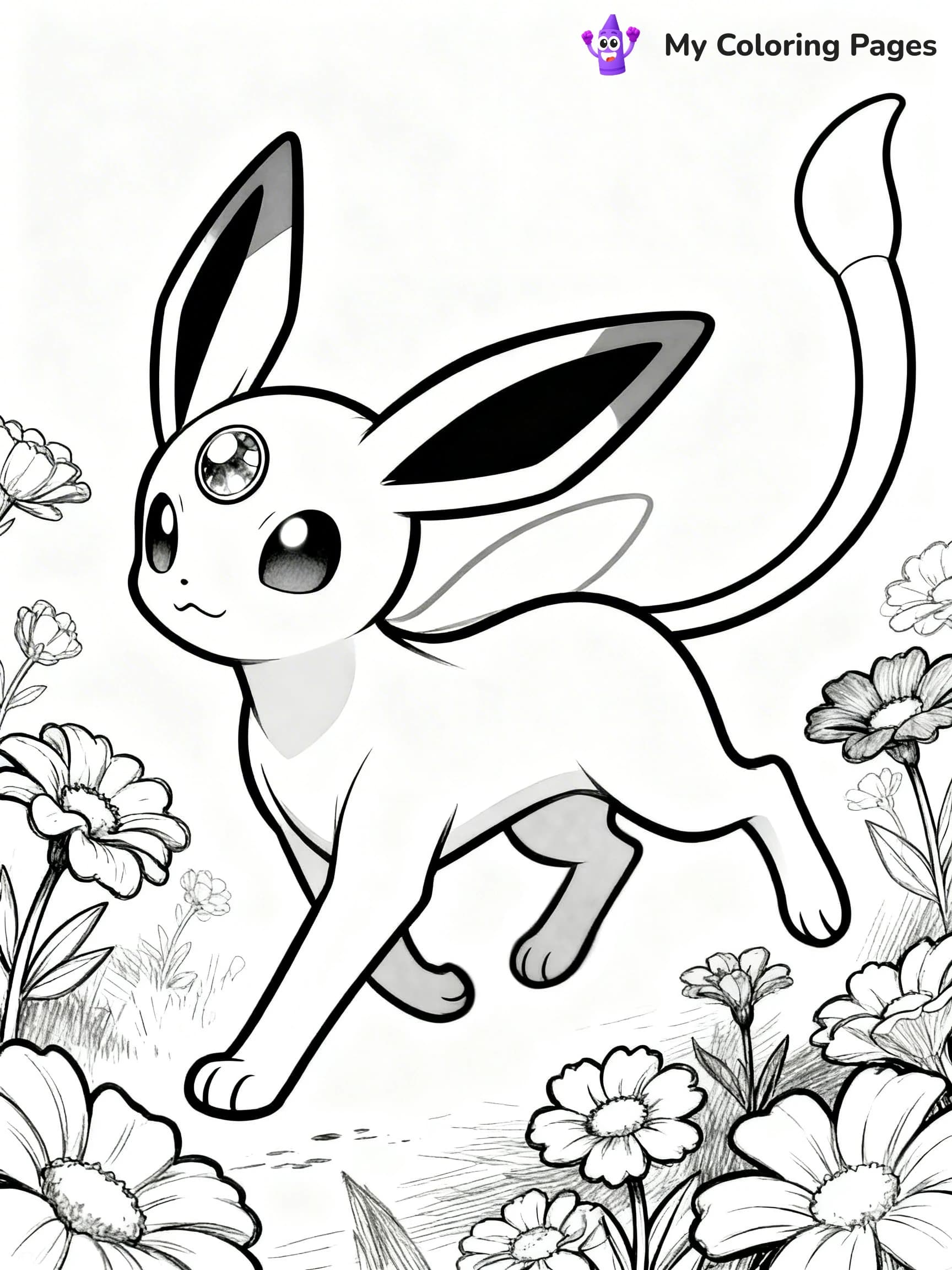 Espeon Coloring Pages - 17