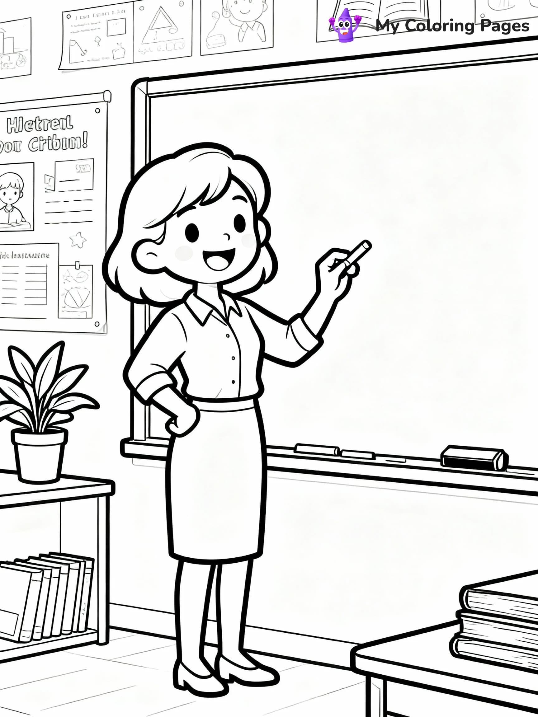 Teacher Coloring Pages - 19