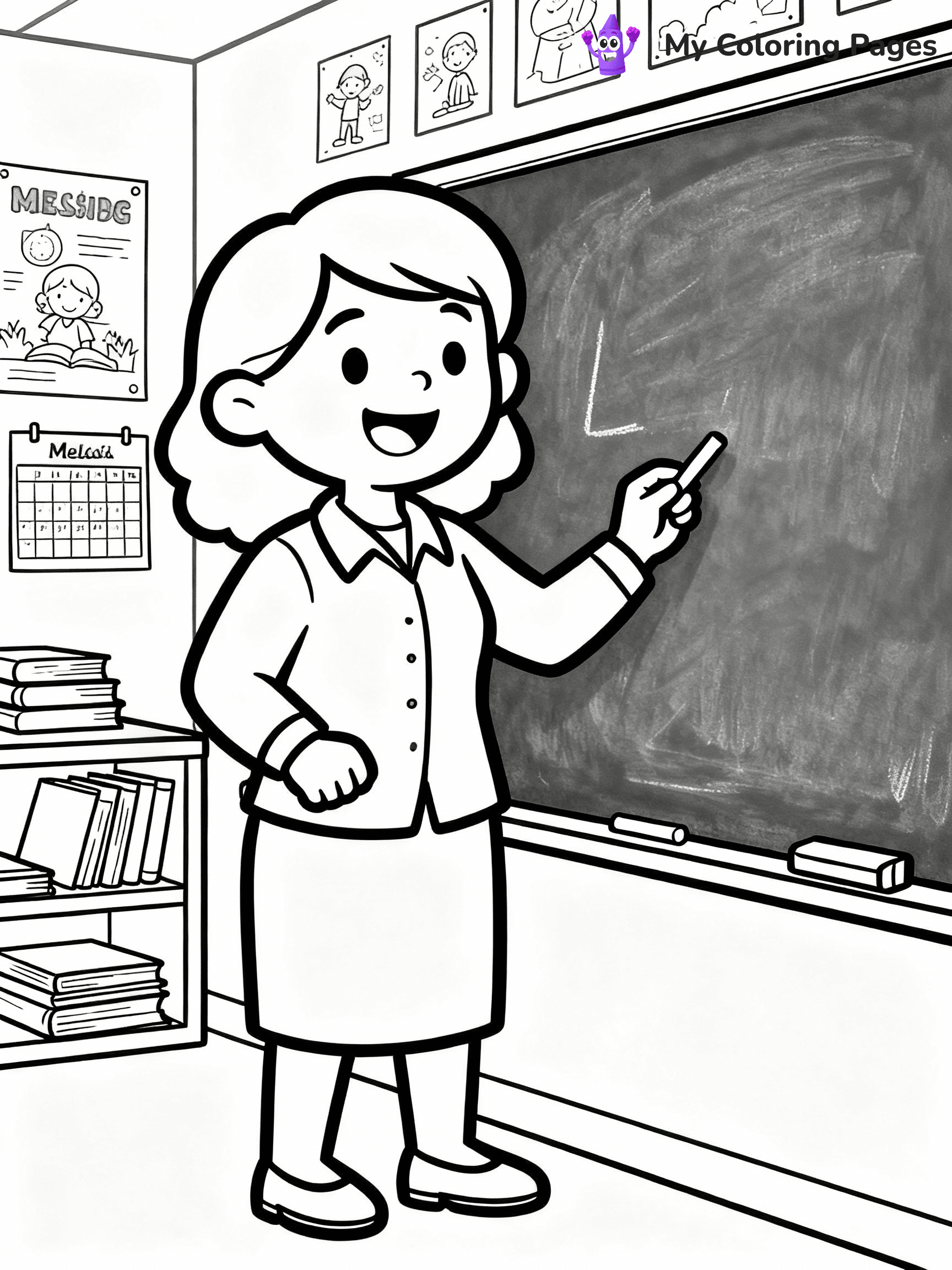 Teacher Coloring Pages - 17