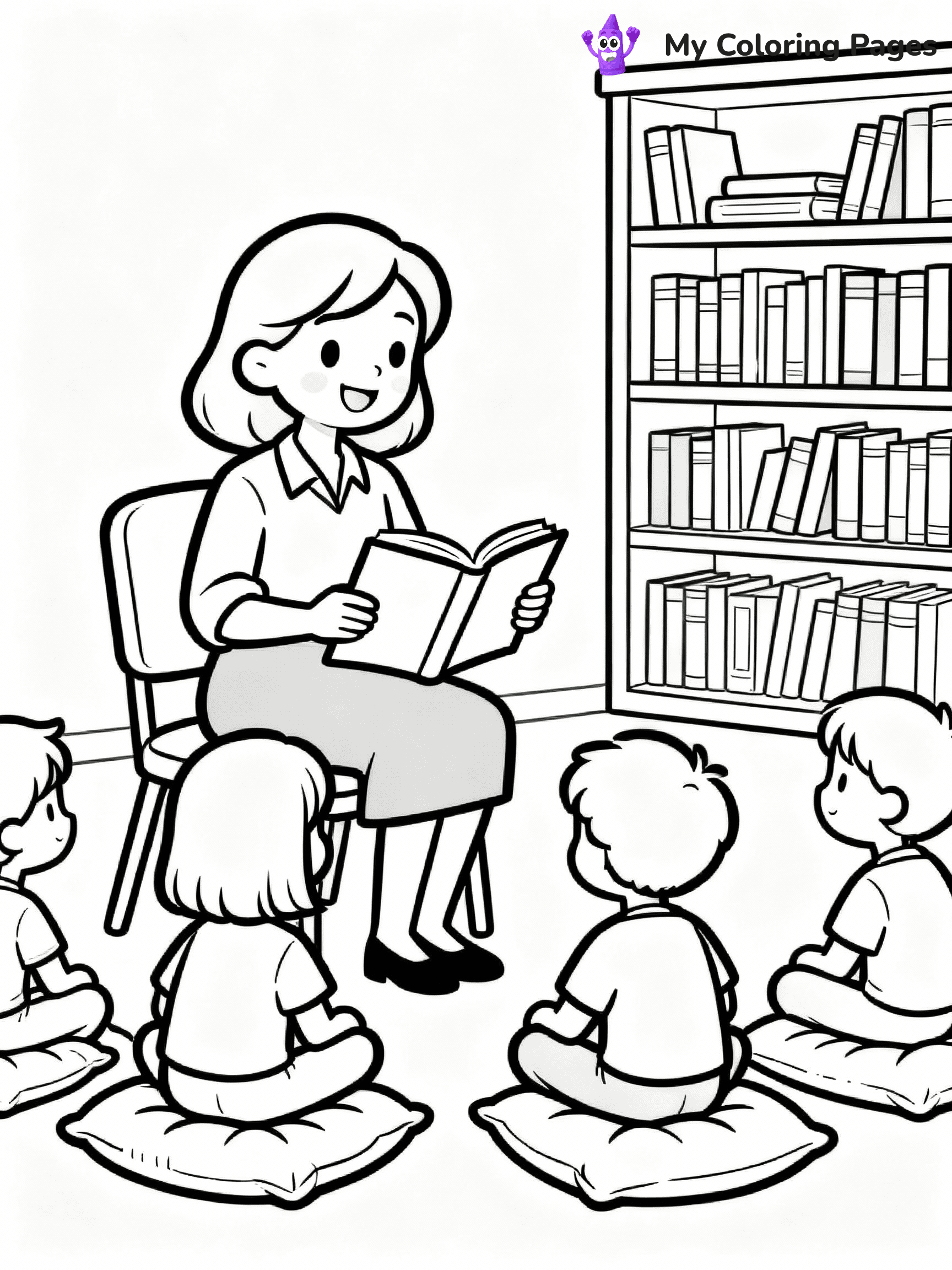 Teacher Coloring Pages - 6