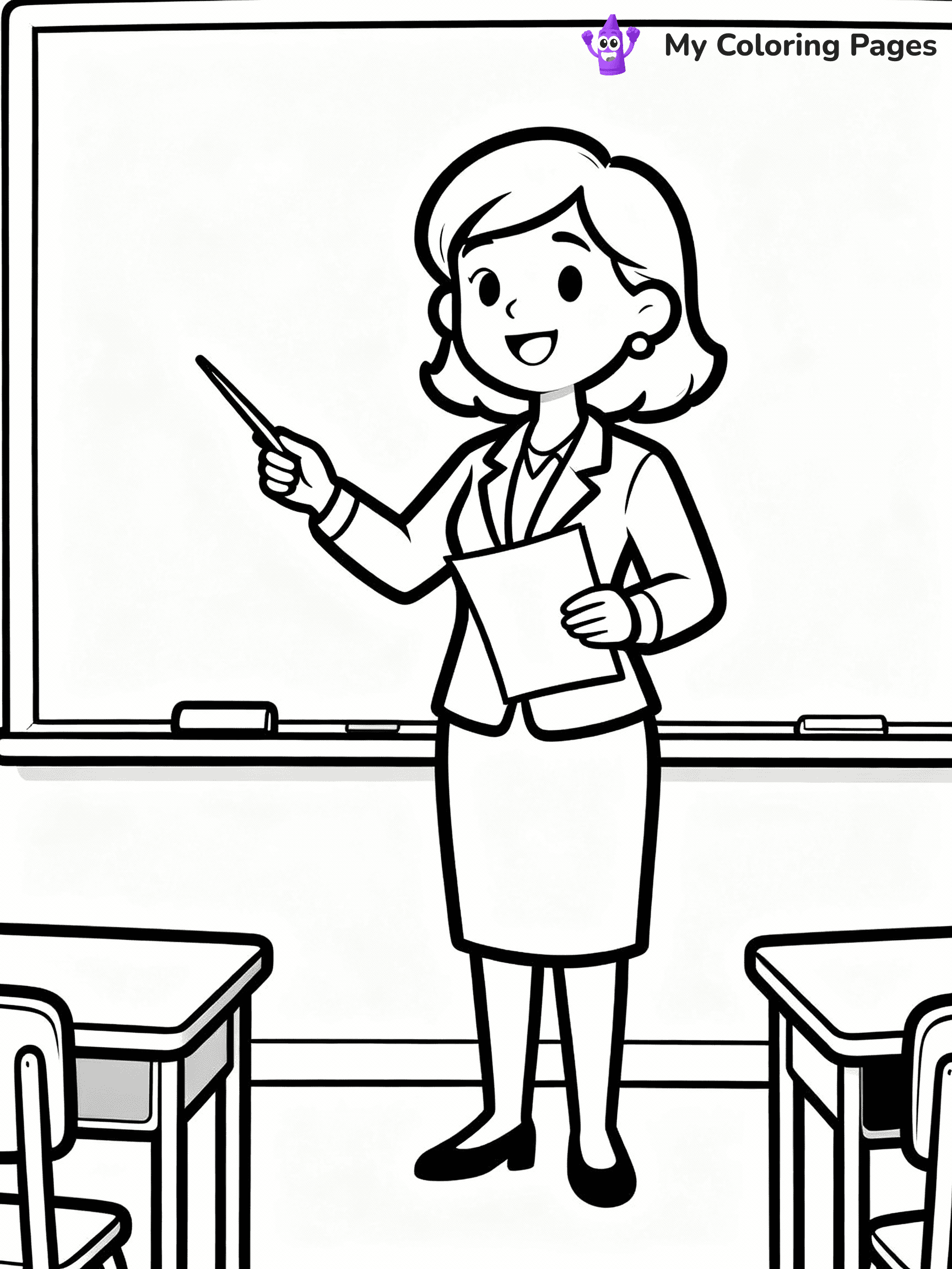 Teacher Coloring Pages - 2