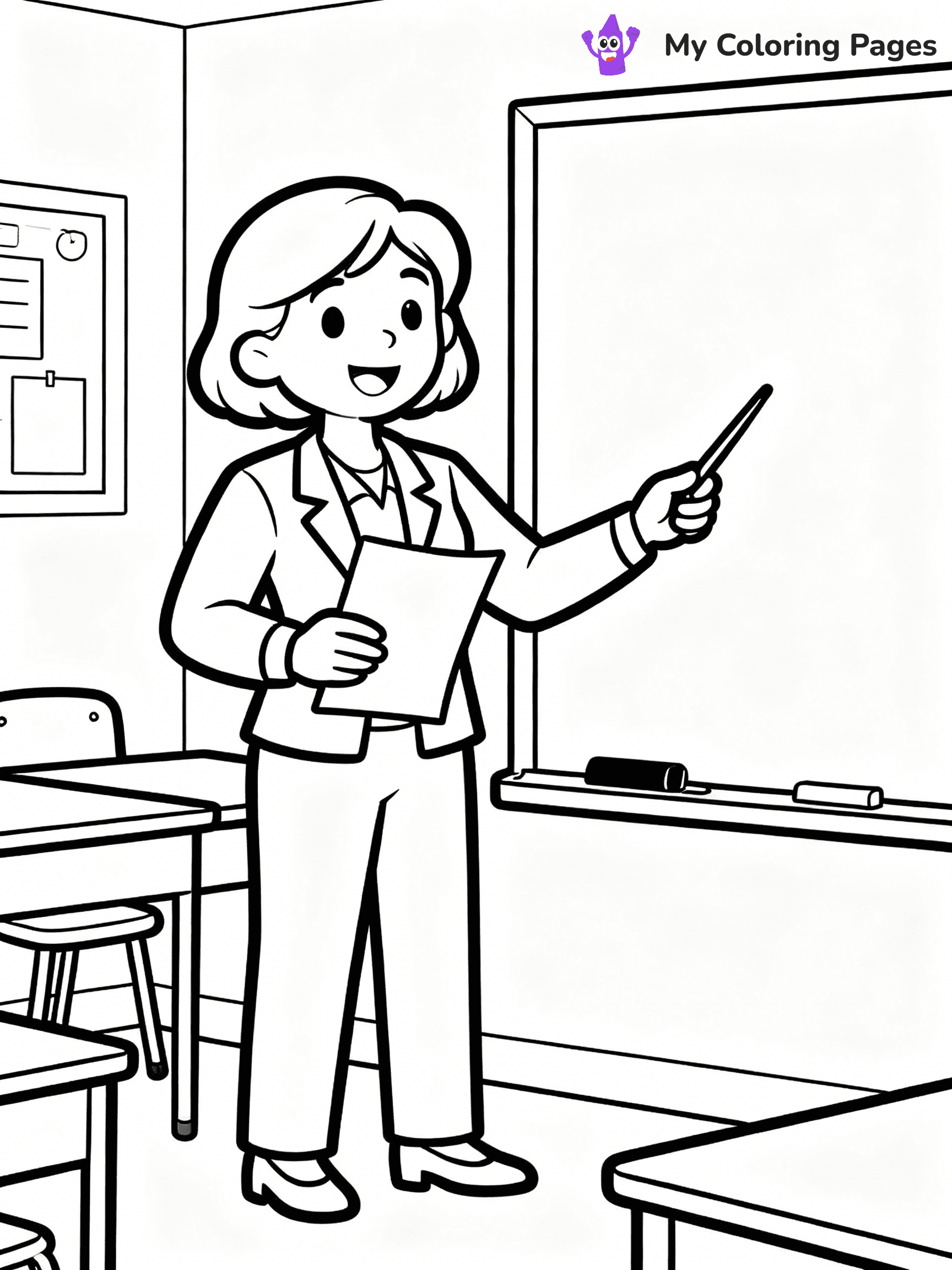 Teacher Coloring Pages - 1