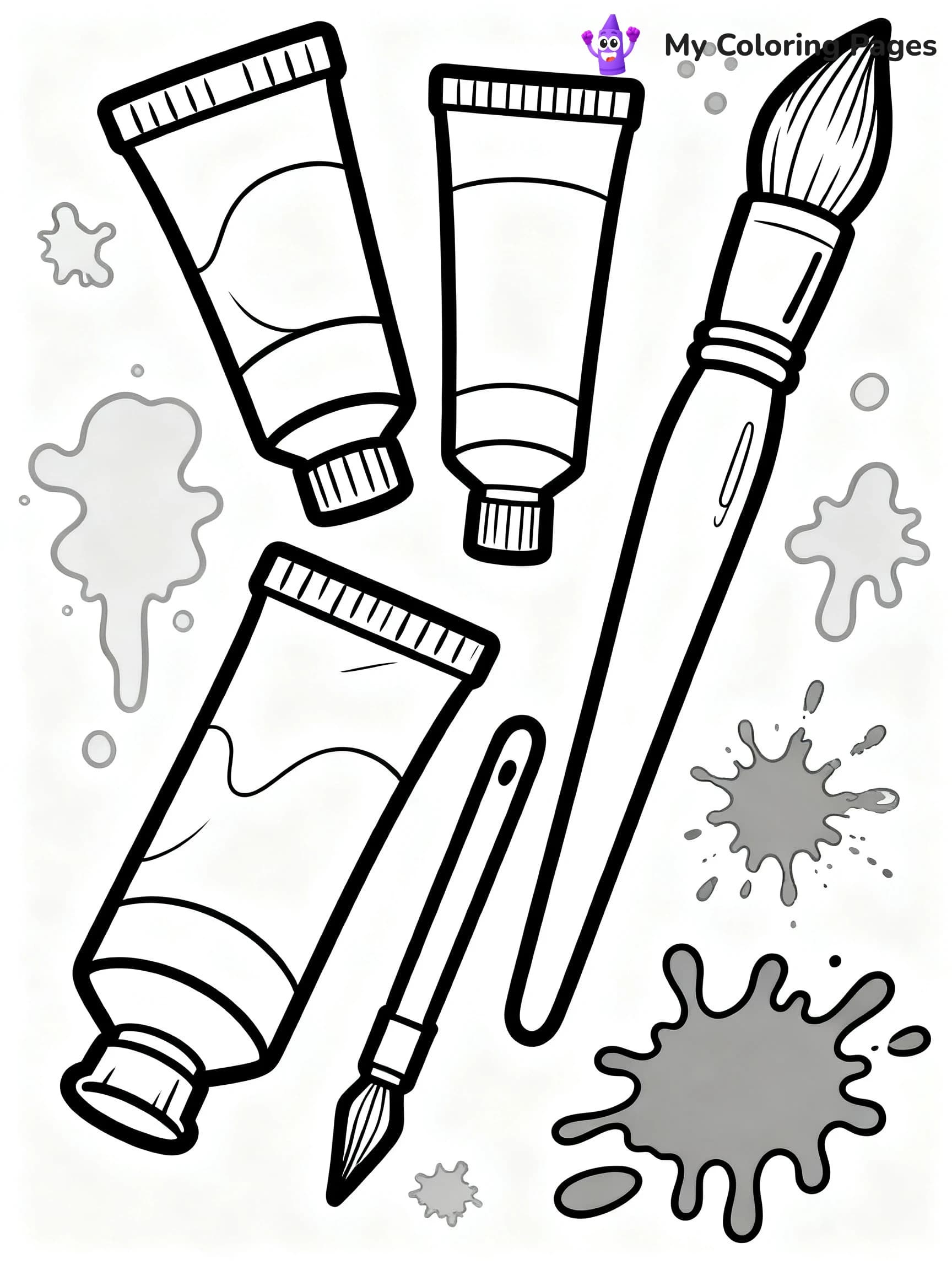 Art Supplies Coloring Pages - 24
