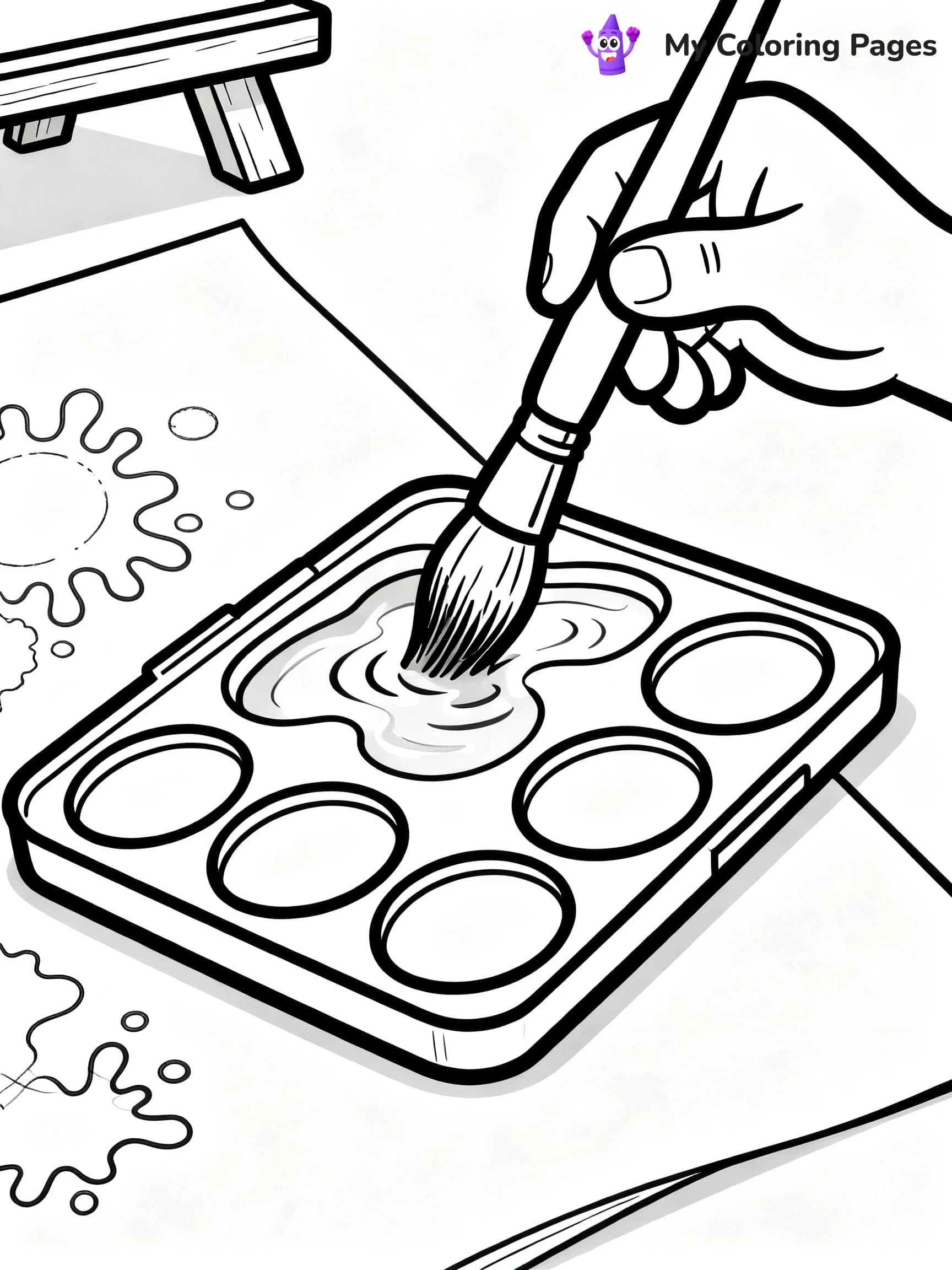Art Supplies Coloring Pages - 6