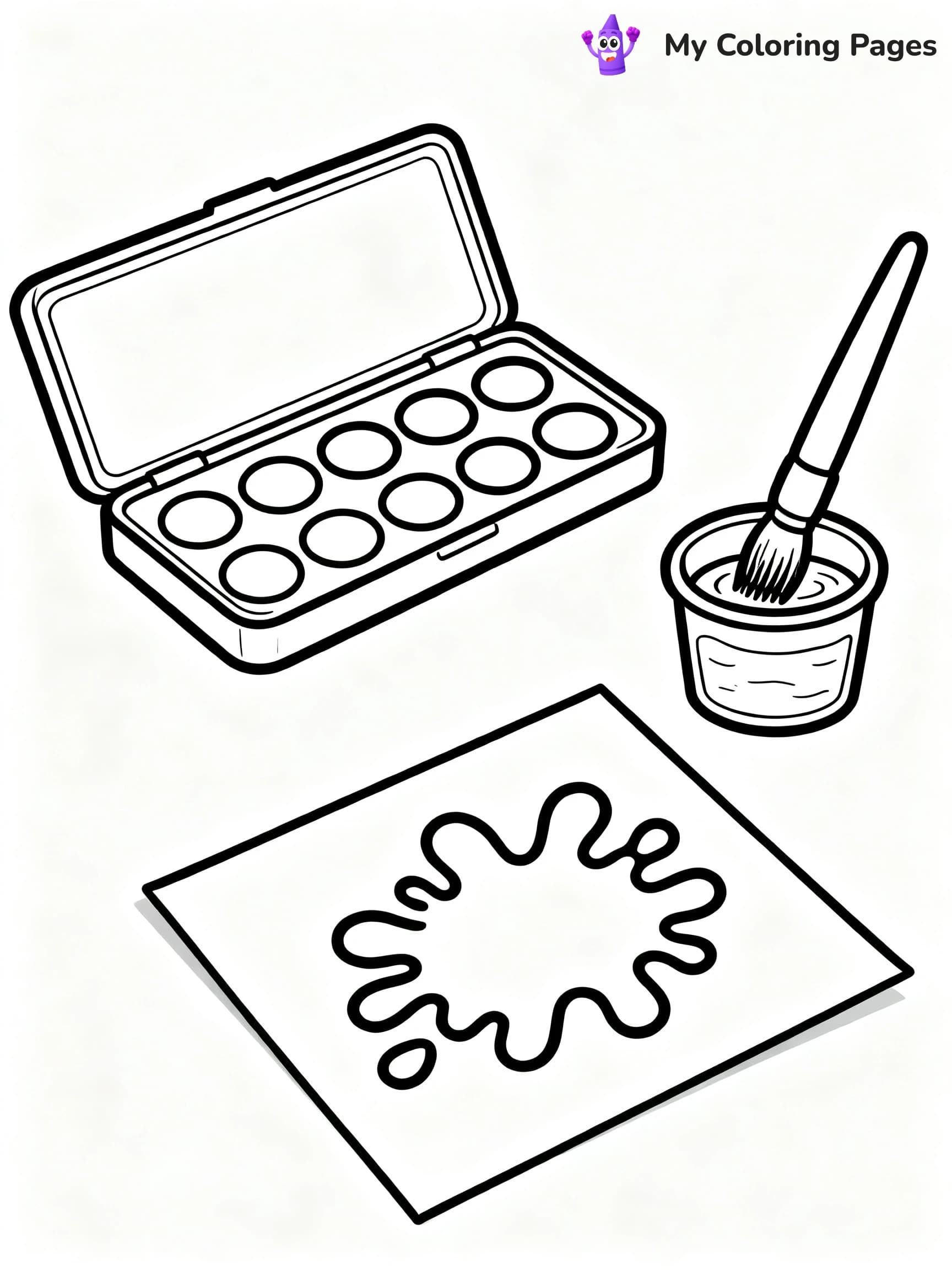 Art Supplies Coloring Pages - 1